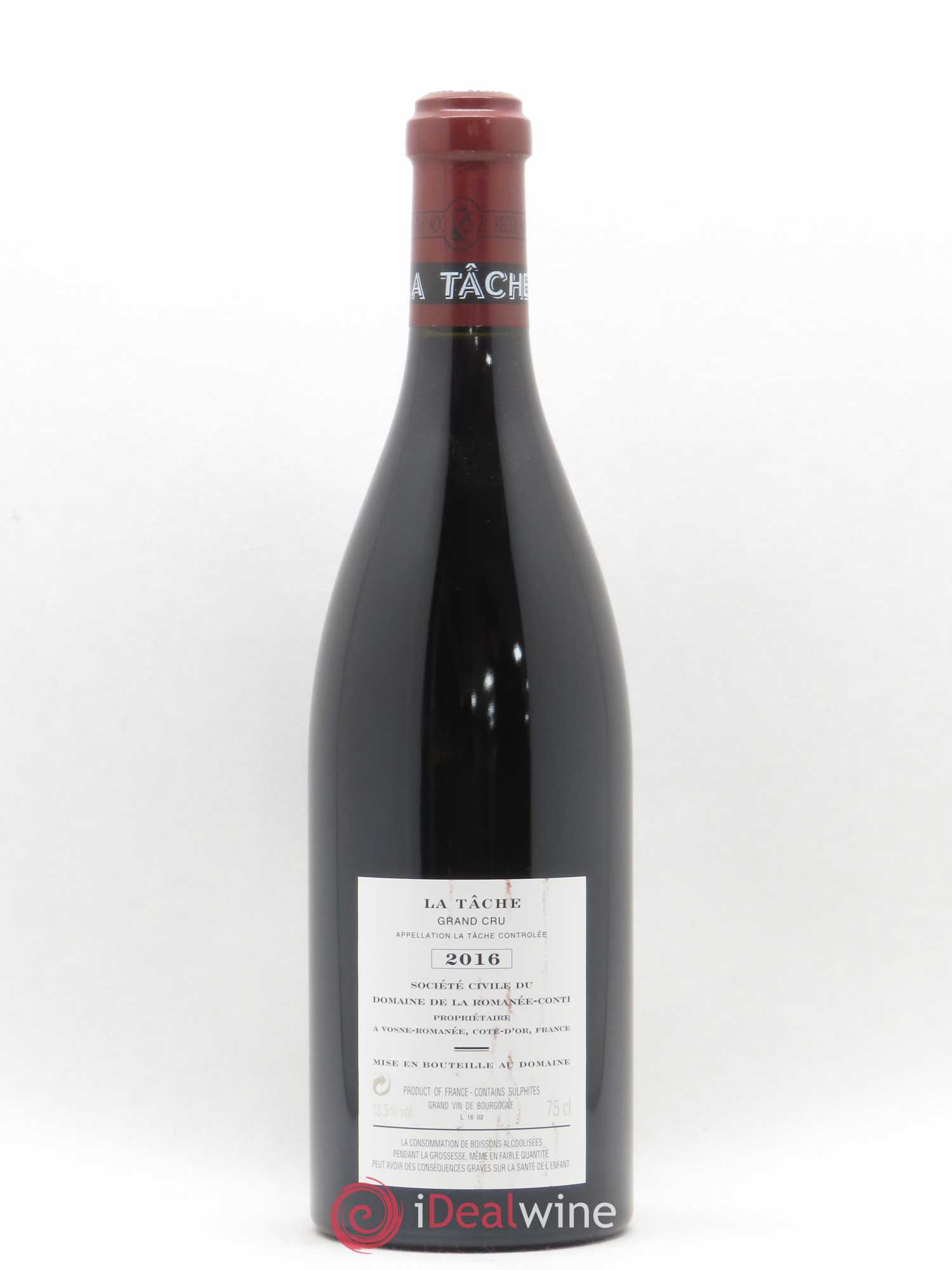 La Tâche Grand Cru Domaine de la Romanée-Conti 2016 - Lot de 1 bouteille - 1