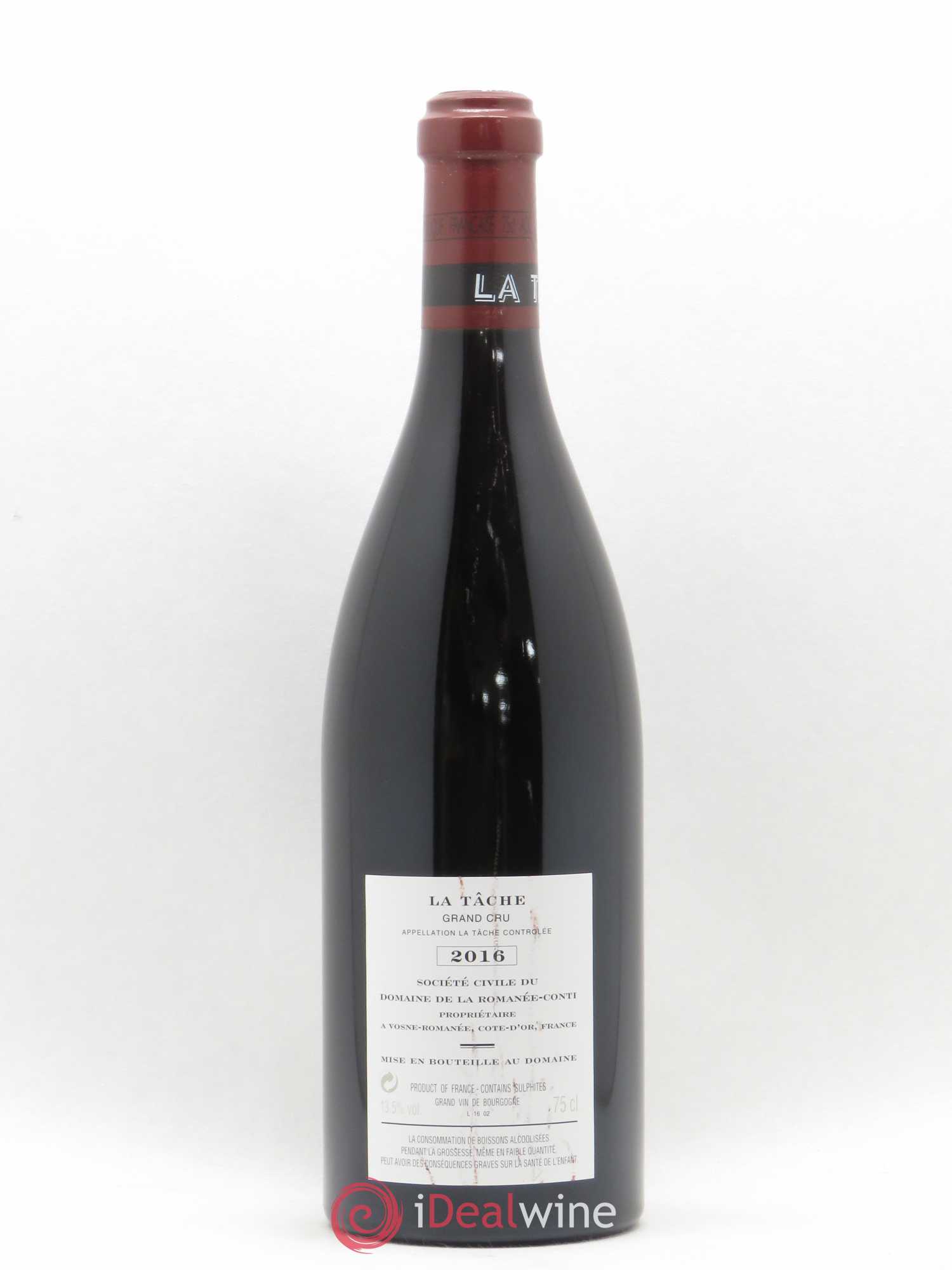 La Tâche Grand Cru Domaine de la Romanée-Conti 2016 - Lot de 1 bouteille - 1