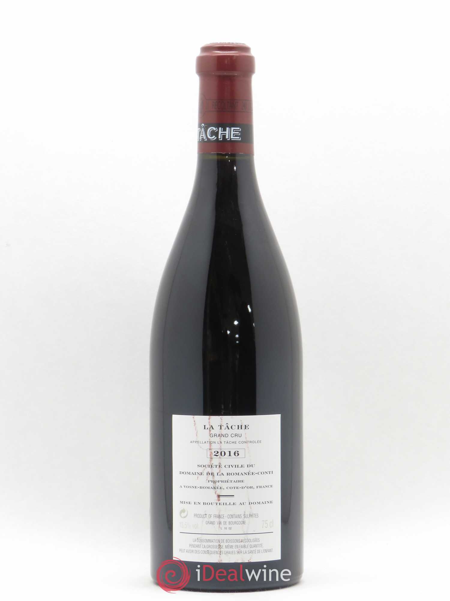 La Tâche Grand Cru Domaine de la Romanée-Conti 2016 - Lot de 1 bouteille - 1