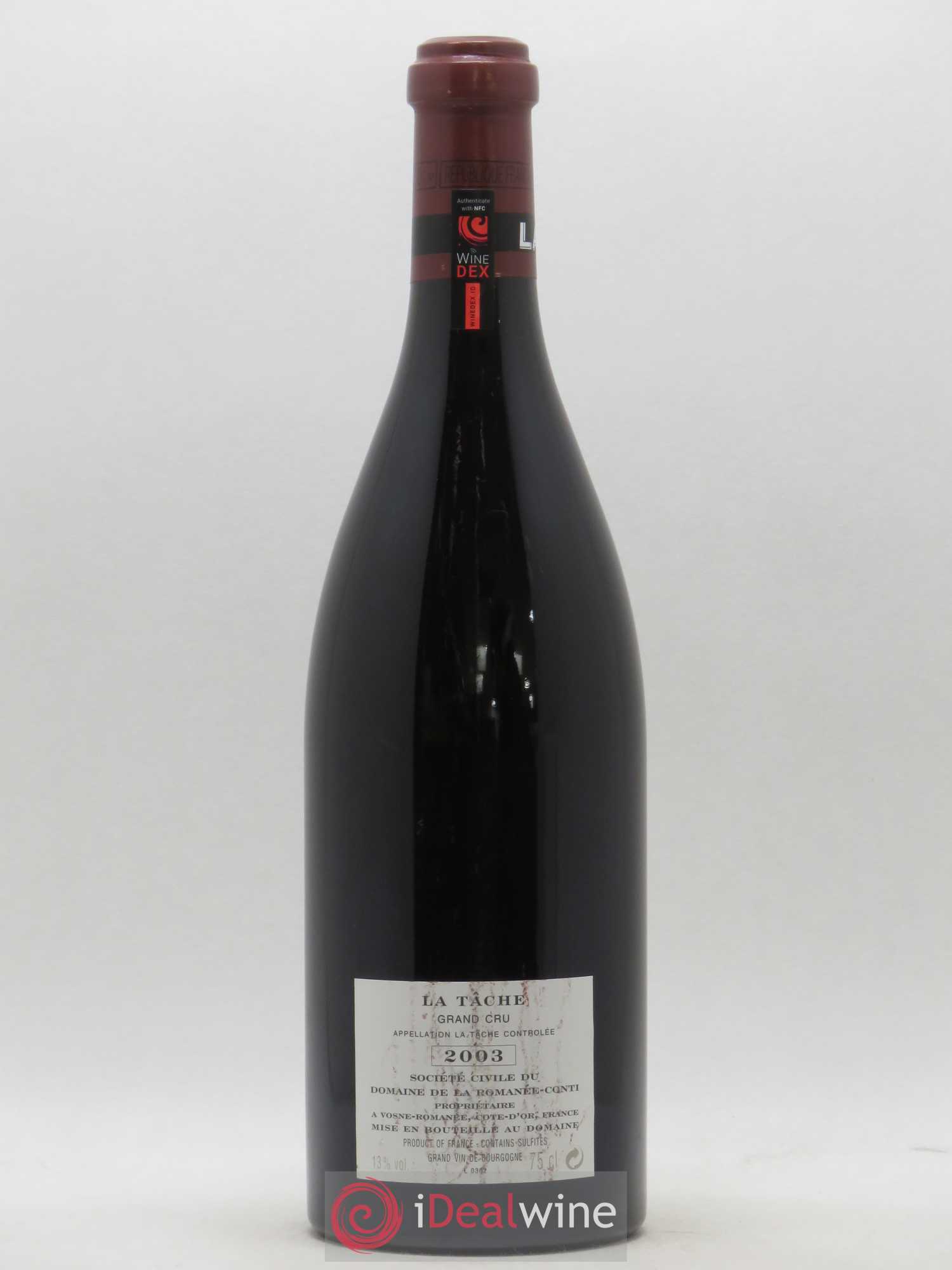 La Tâche Grand Cru Domaine de la Romanée-Conti 2003 - Lot de 1 bouteille - 1