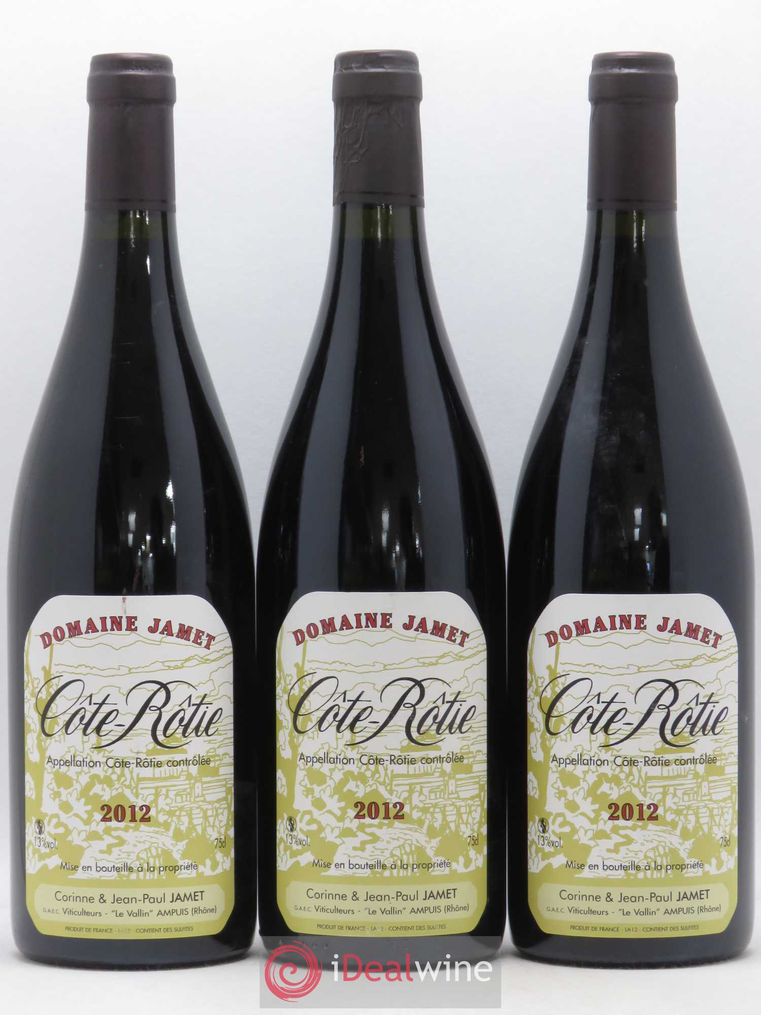 Côte-Rôtie Jamet (Domaine) 2012 - Lot de 3 bouteilles - 0