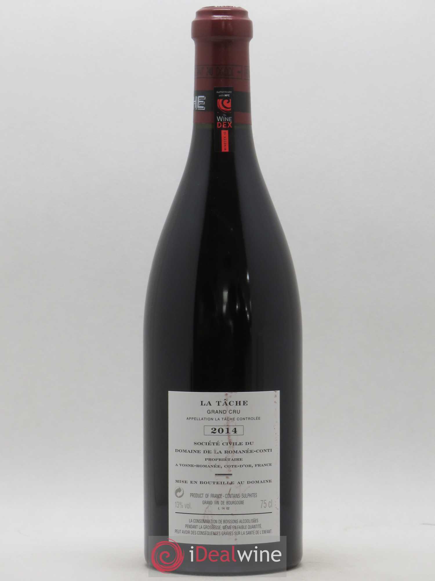 La Tâche Grand Cru Domaine de la Romanée-Conti 2014 - Lot de 1 bouteille - 1
