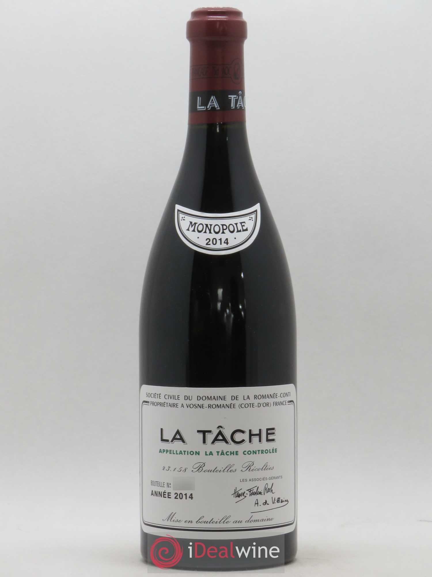 La Tâche Grand Cru Domaine de la Romanée-Conti 2014 - Lot de 1 bouteille - 0