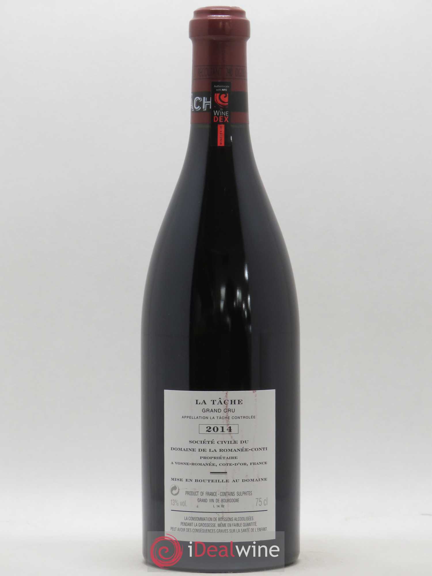 La Tâche Grand Cru Domaine de la Romanée-Conti 2014 - Lot de 1 bouteille - 1