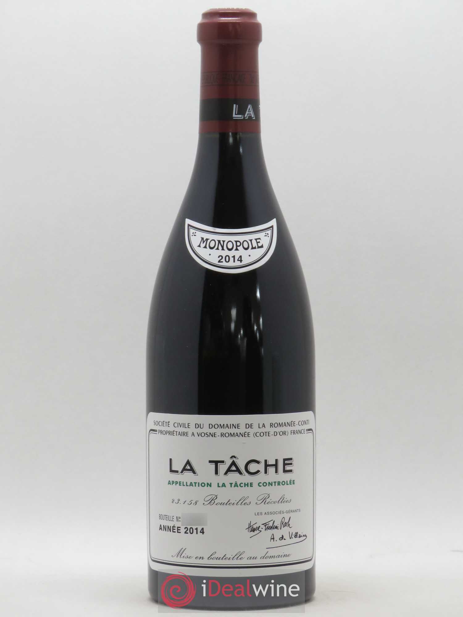 La Tâche Grand Cru Domaine de la Romanée-Conti 2014 - Lot de 1 bouteille - 0