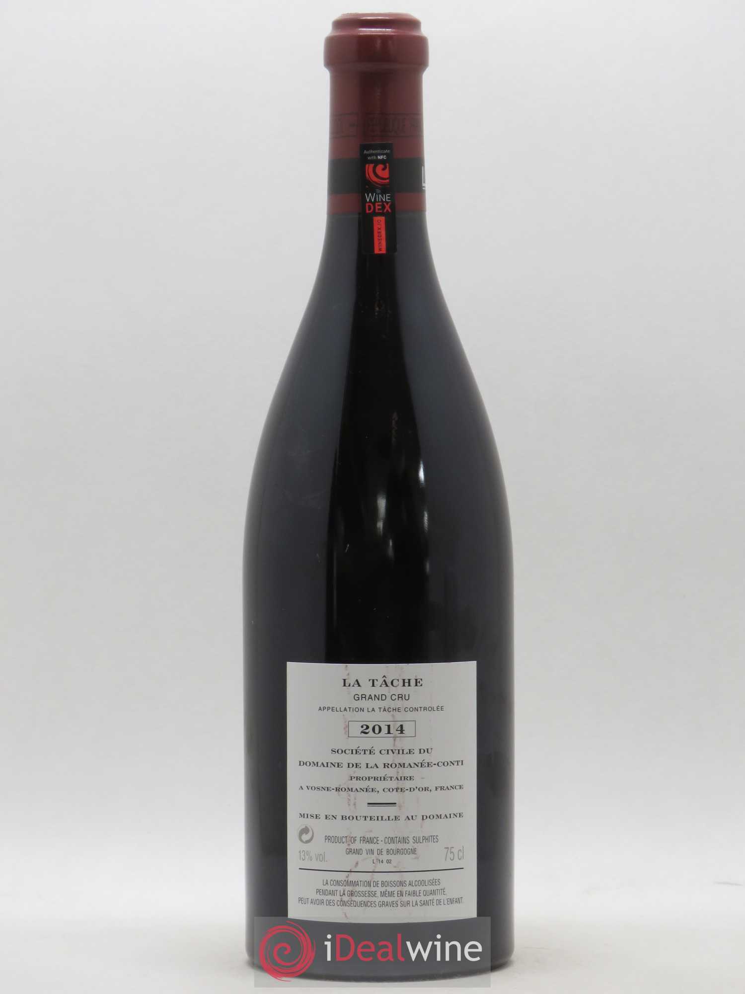 La Tâche Grand Cru Domaine de la Romanée-Conti 2014 - Lot de 1 bouteille - 1