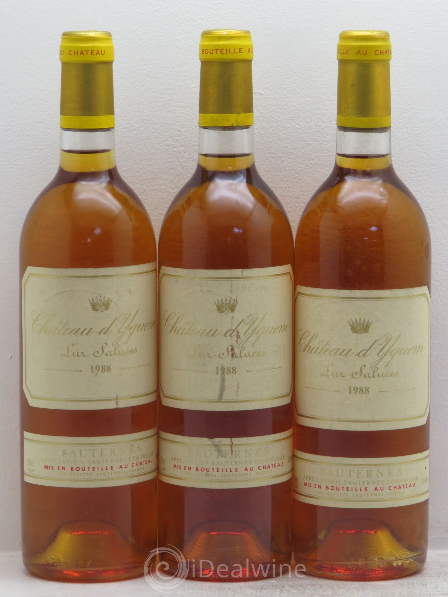 Château d' Yquem 1er Cru Classé Supérieur 1988 - Lotto di 3 bottiglie - 0