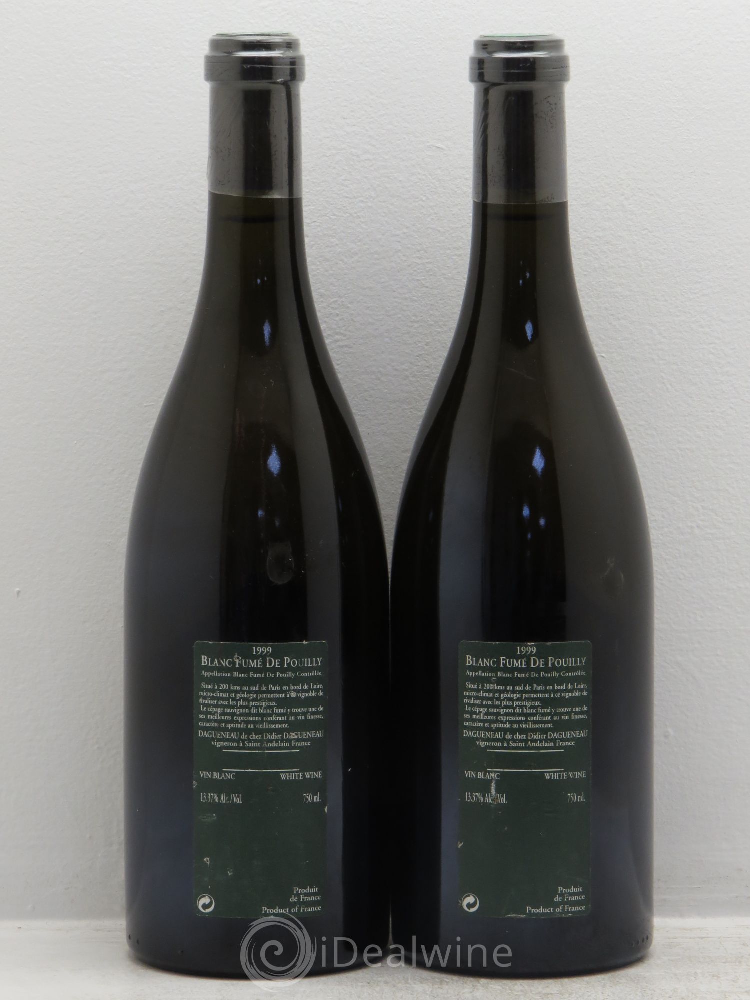 Vin de France (anciennement Pouilly-Fumé) Silex Dagueneau (Domaine Didier - Louis-Benjamin) 1999 - Lot de 2 bouteilles - 1