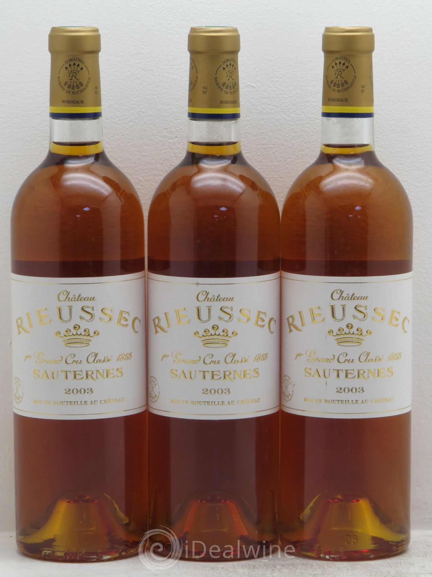 Château Rieussec 1er Grand Cru Classé 2003 - Lotto di 3 bottiglie - 0