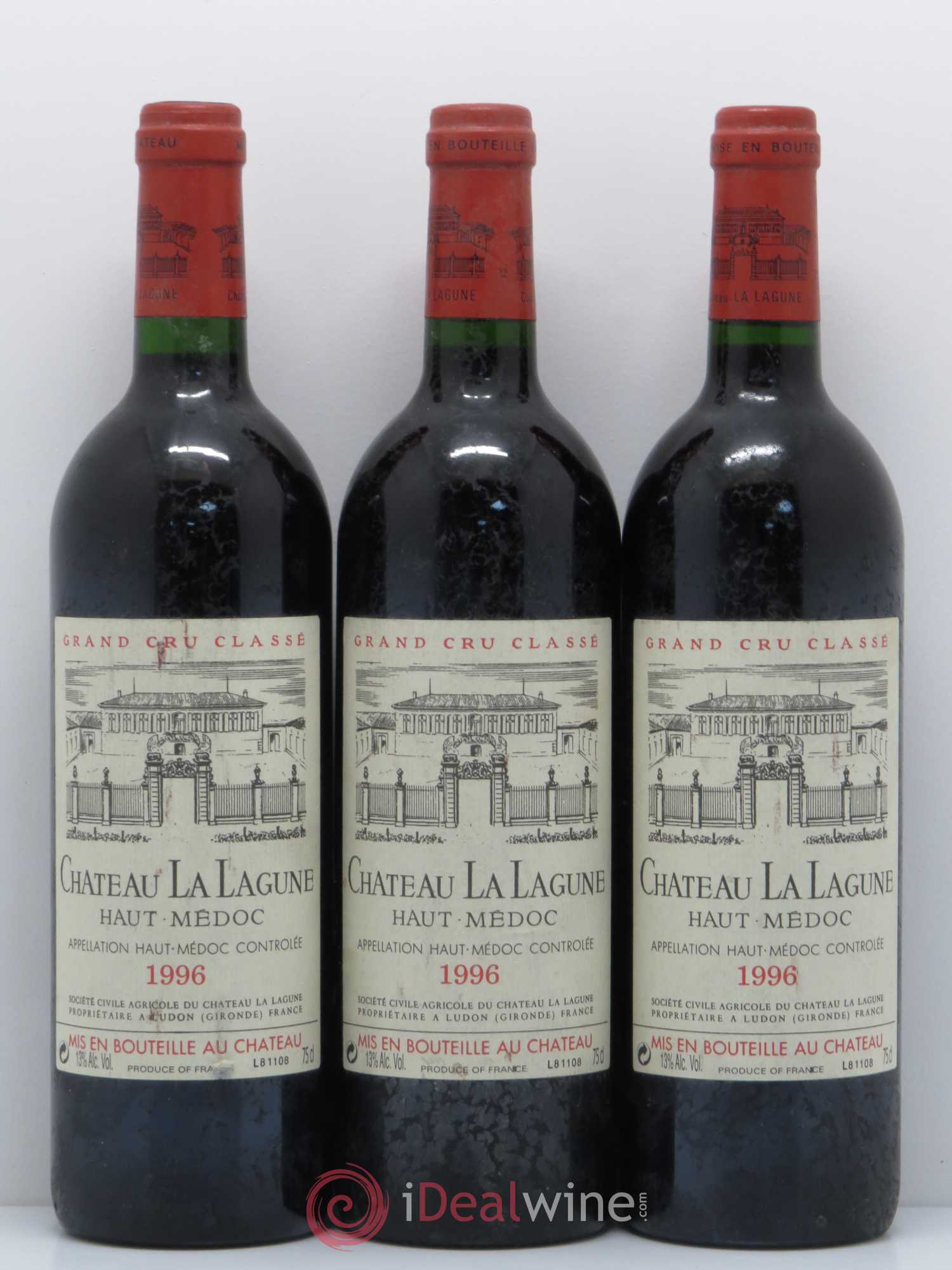 Château la Lagune 3ème Grand Cru Classé 1996 - Lot de 3 bouteilles - 0
