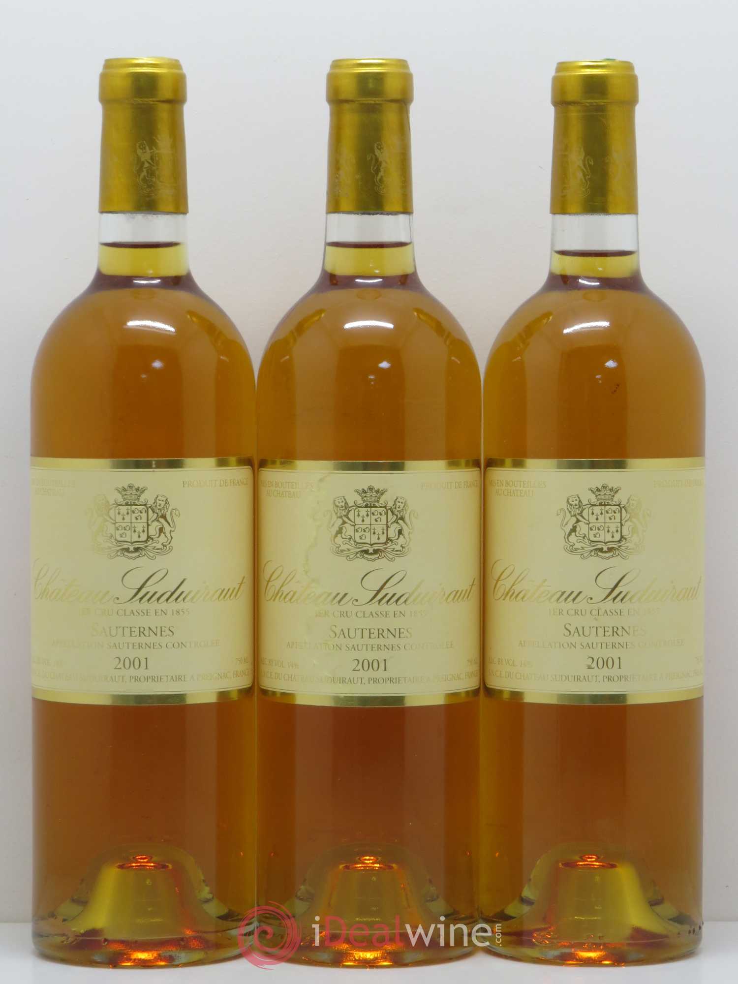 Château Suduiraut 1er Grand Cru Classé (senza prezzo di riserva) 2001 - Lotto di 3 bottiglie - 0