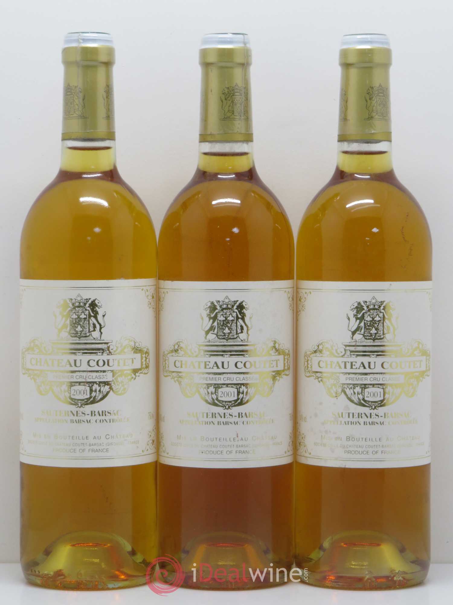 Château Coutet 1er Grand Cru Classé (senza prezzo di riserva) 2001 - Lotto di 3 bottiglie - 0