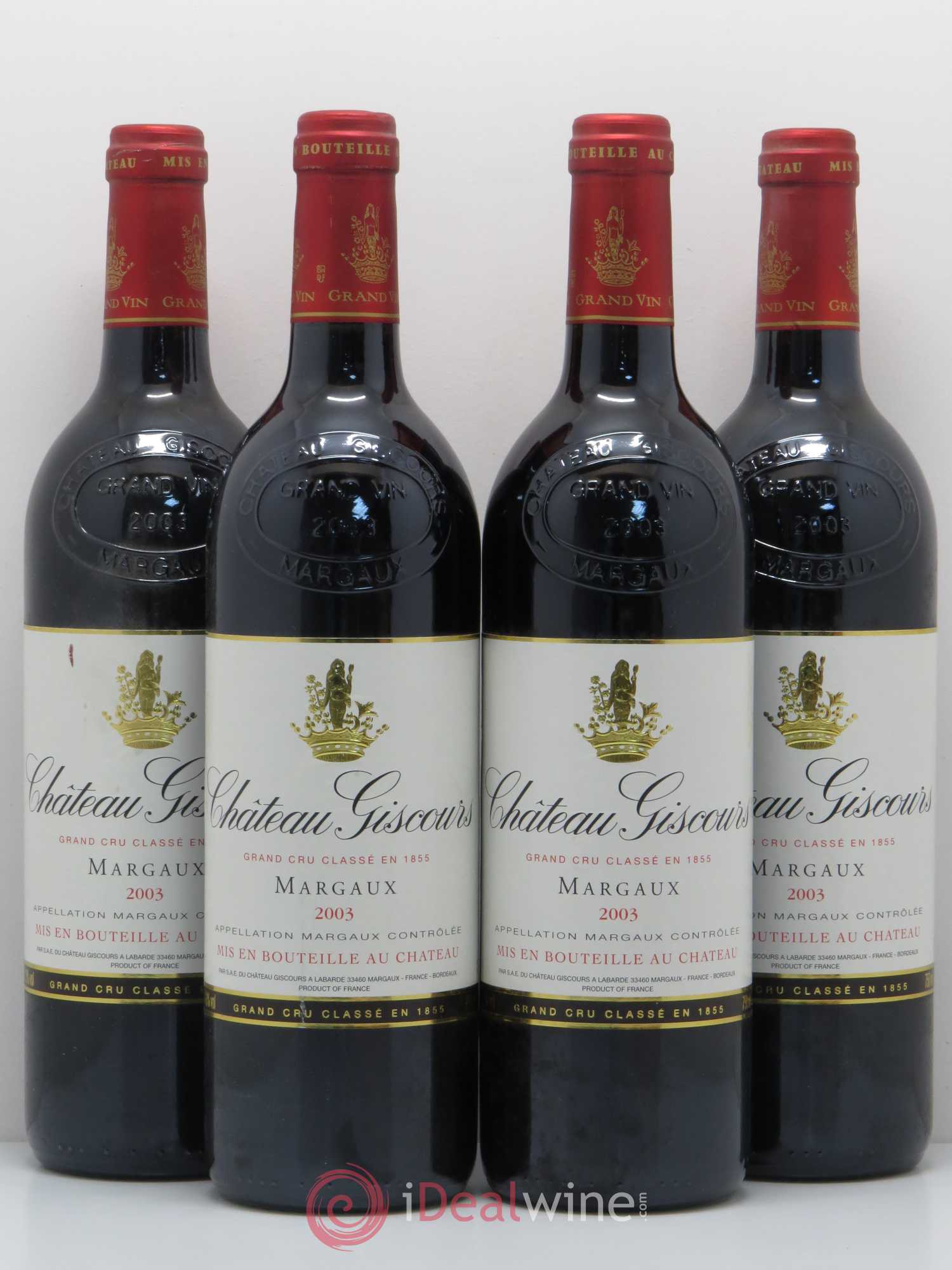 Château Giscours 3ème Grand Cru Classé 2003 - Lot de 4 bouteilles - 0