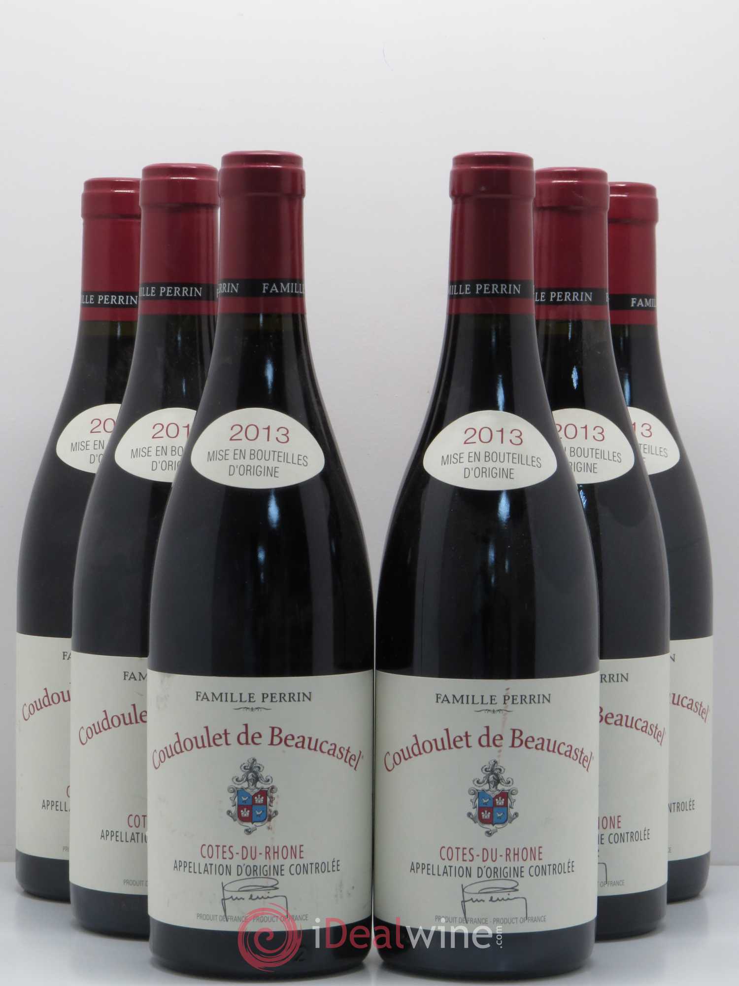 Côtes-du-Rhône Coudoulet de Beaucastel Famille Perrin 2013 - Lot de 6 bouteilles - 0