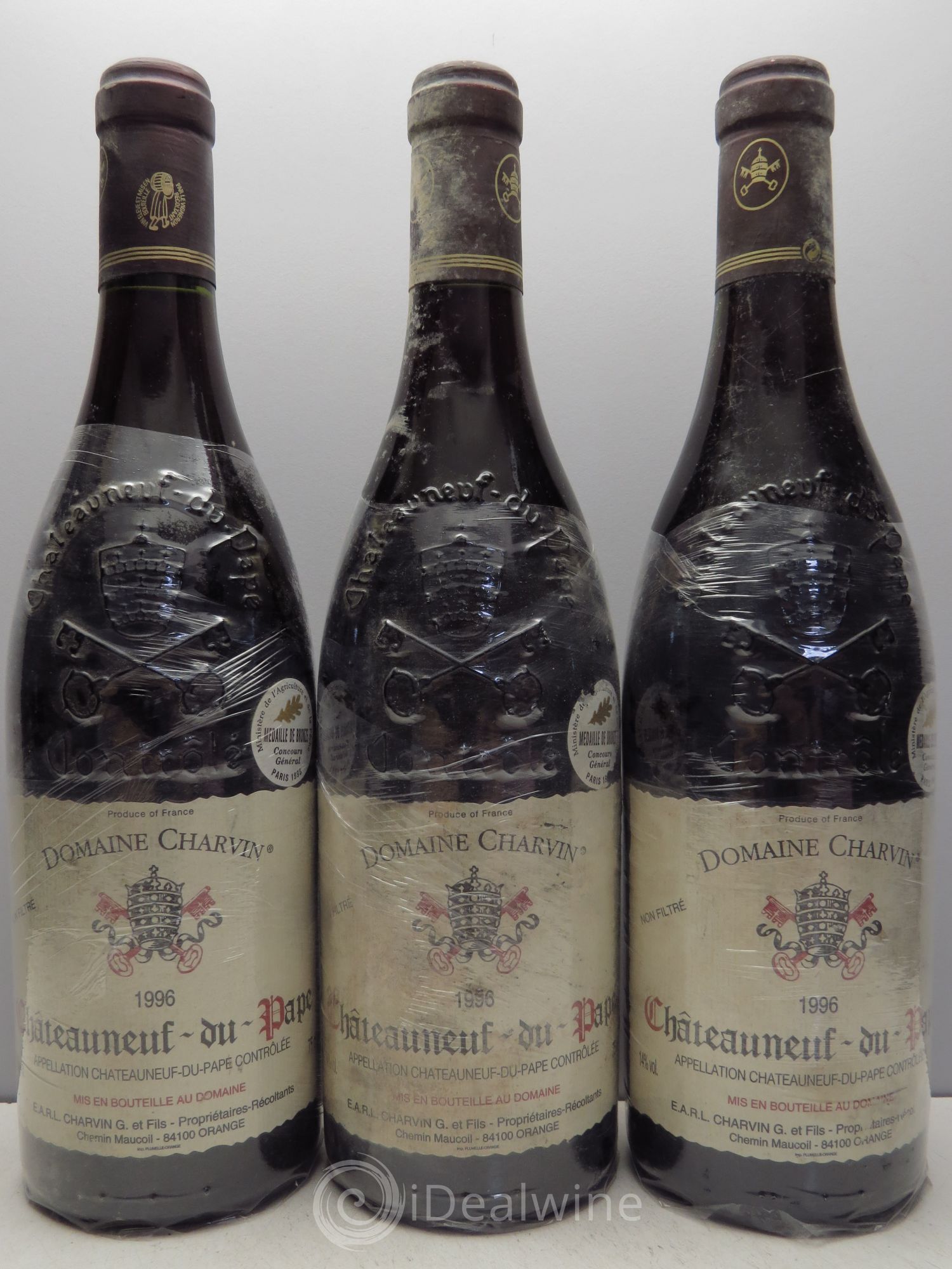 Châteauneuf-du-Pape Charvin (Domaine) 1996 - Lot de 3 bouteilles - 0