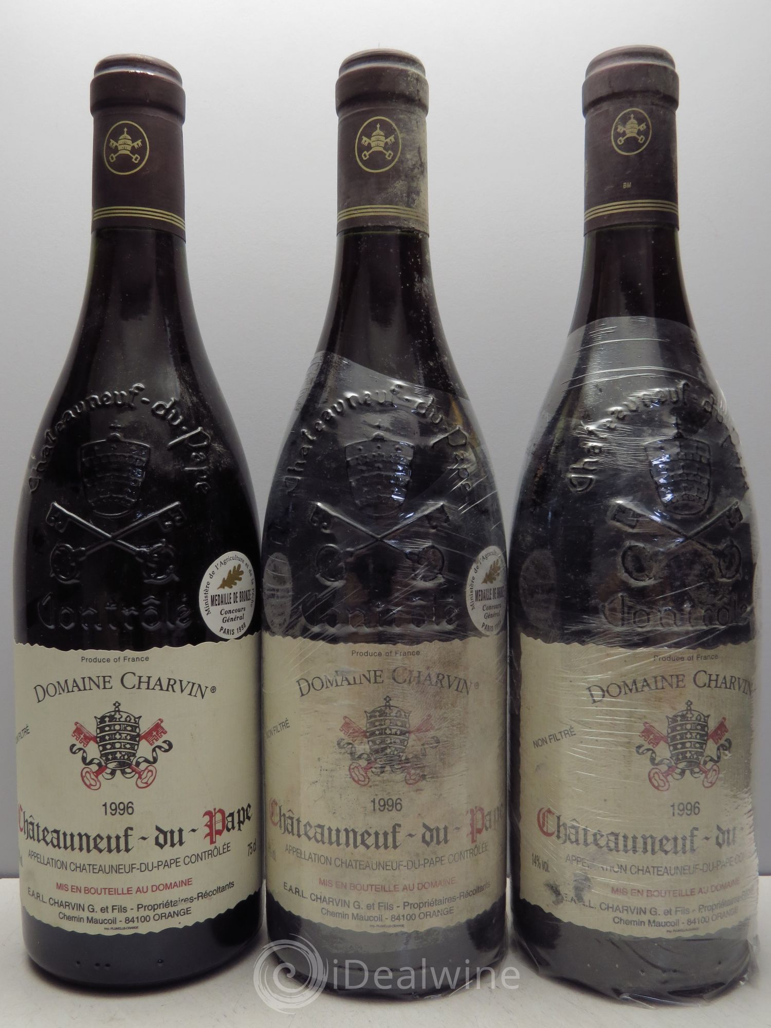 Châteauneuf-du-Pape Charvin (Domaine) 1996 - Lot de 3 bouteilles - 0
