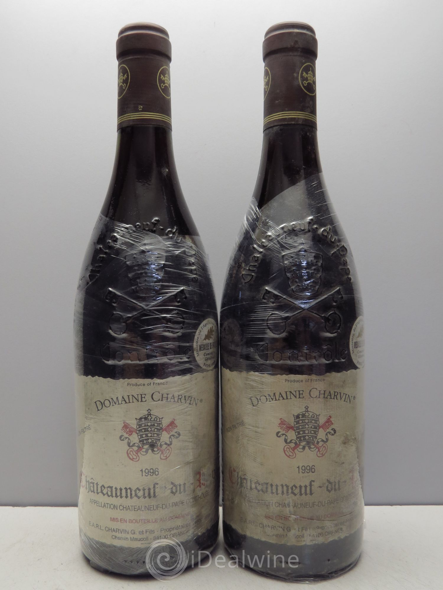 Châteauneuf-du-Pape Charvin (Domaine) null 1996 - Lot of 2 bottles - 0