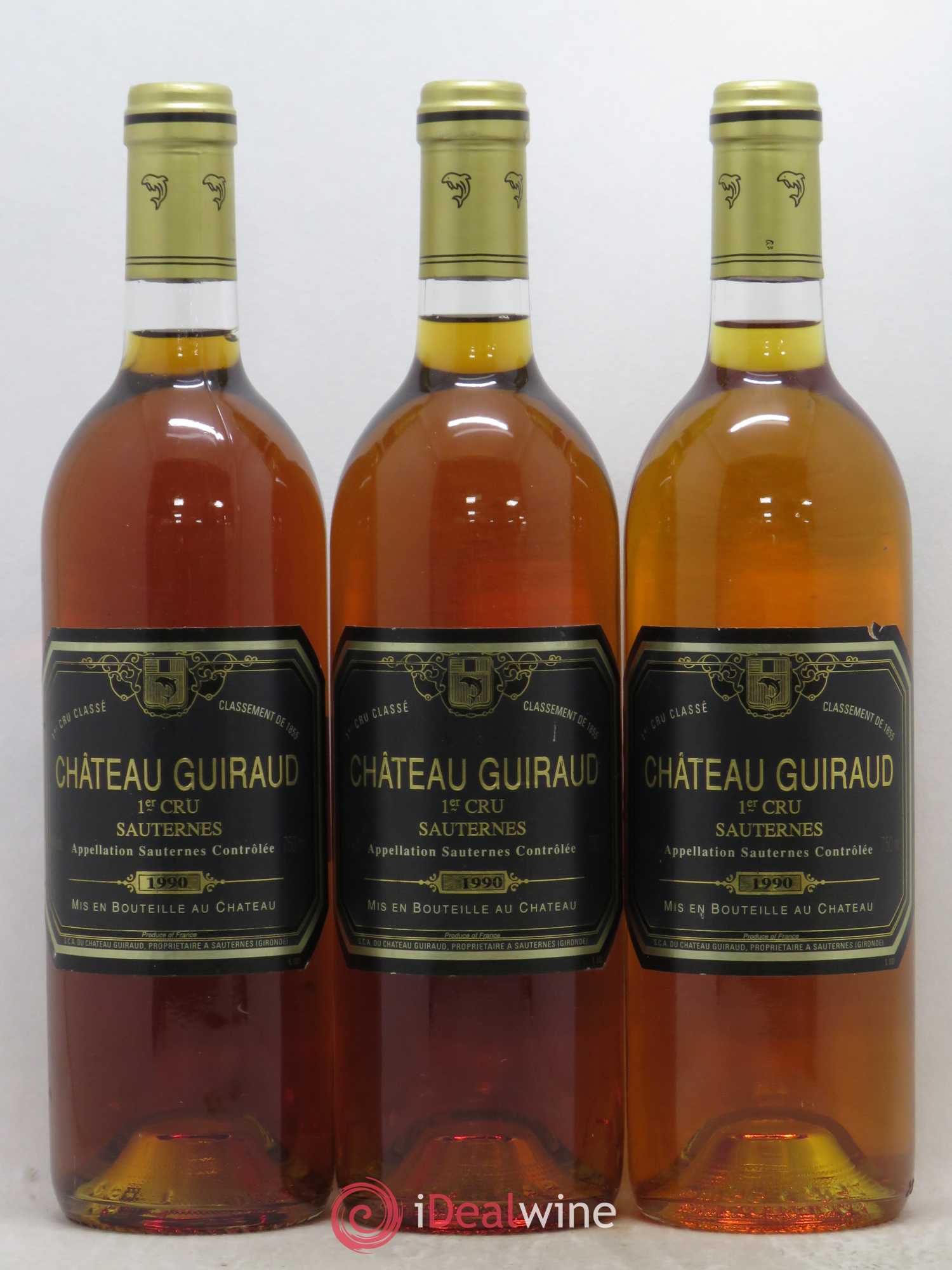 Château Guiraud 1er Grand Cru Classé 1990 - Lotto di 3 bottiglie - 0
