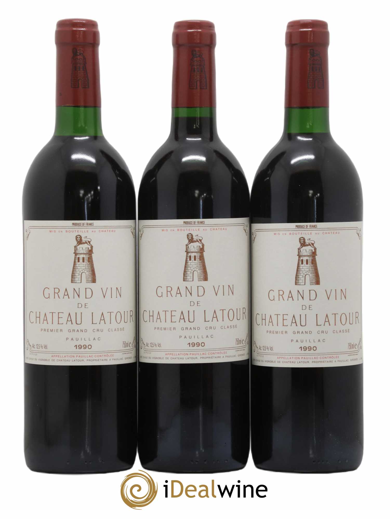 Château Latour 1er Grand Cru Classé 1990 - Lot de 3 bouteilles - 0