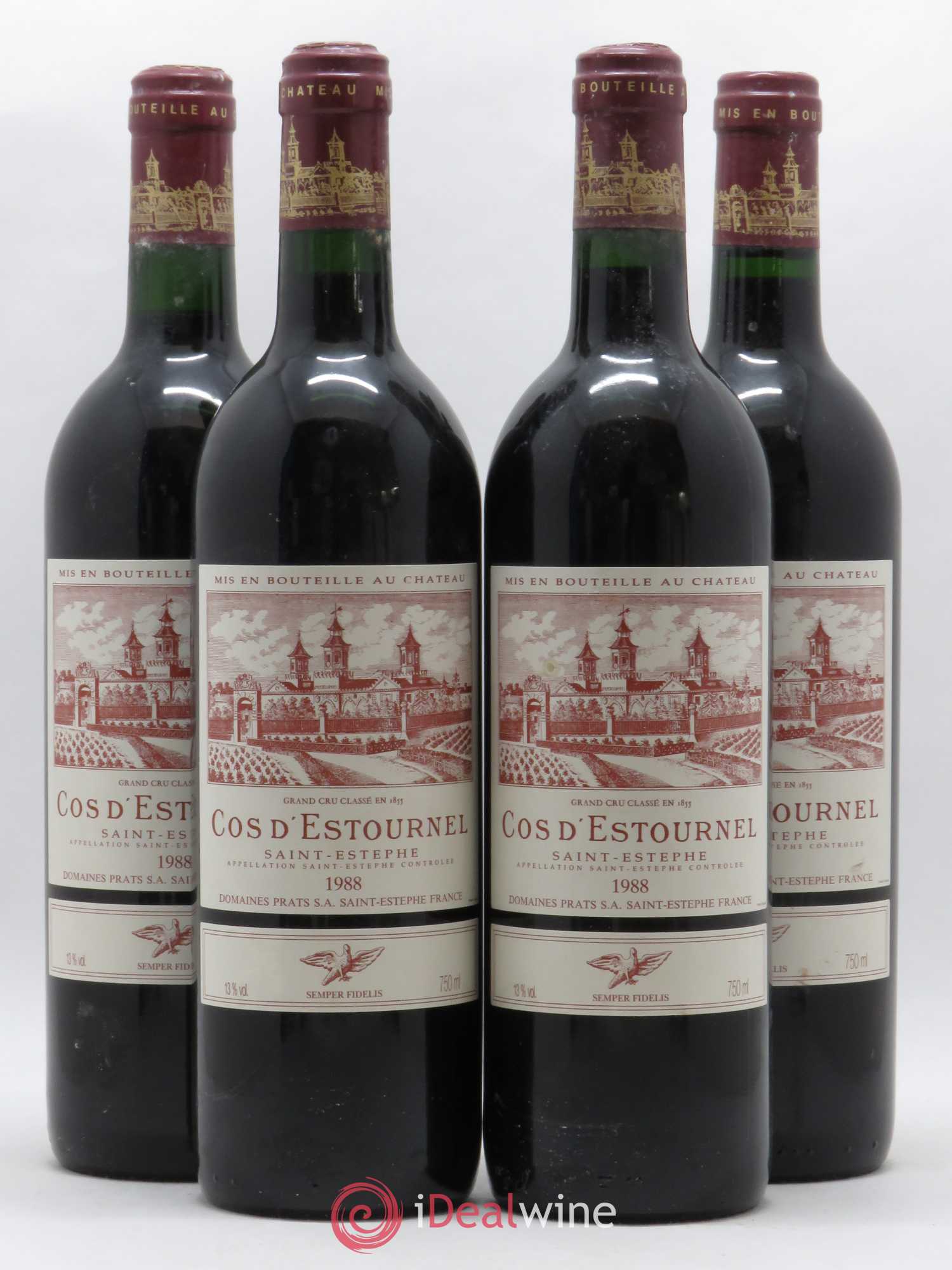 Cos d'Estournel 2ème Grand Cru Classé 1988 - Lot de 4 bouteilles - 0