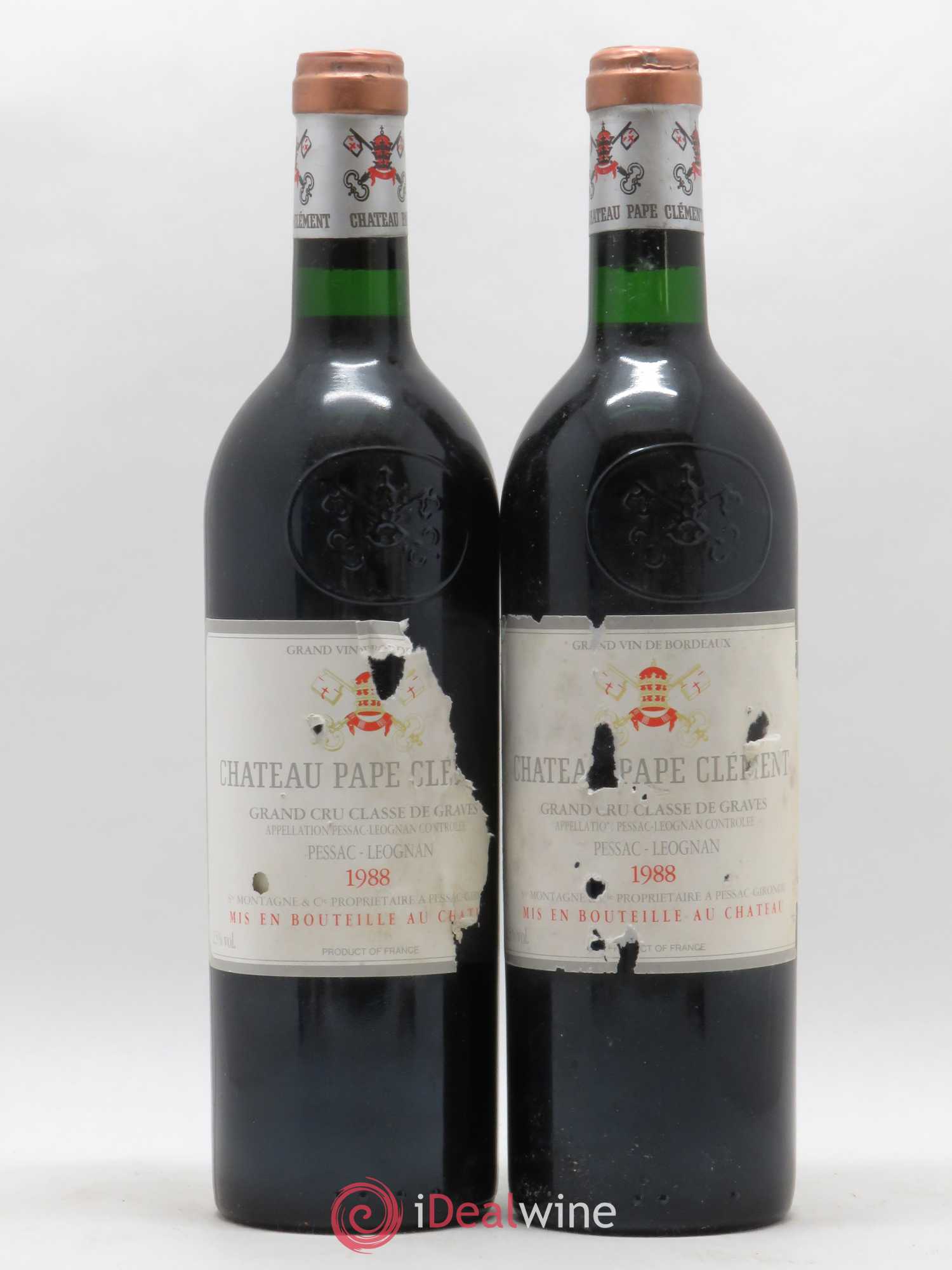 Château Pape Clément Cru Classé de Graves 1988 - Lot de 2 bouteilles - 0