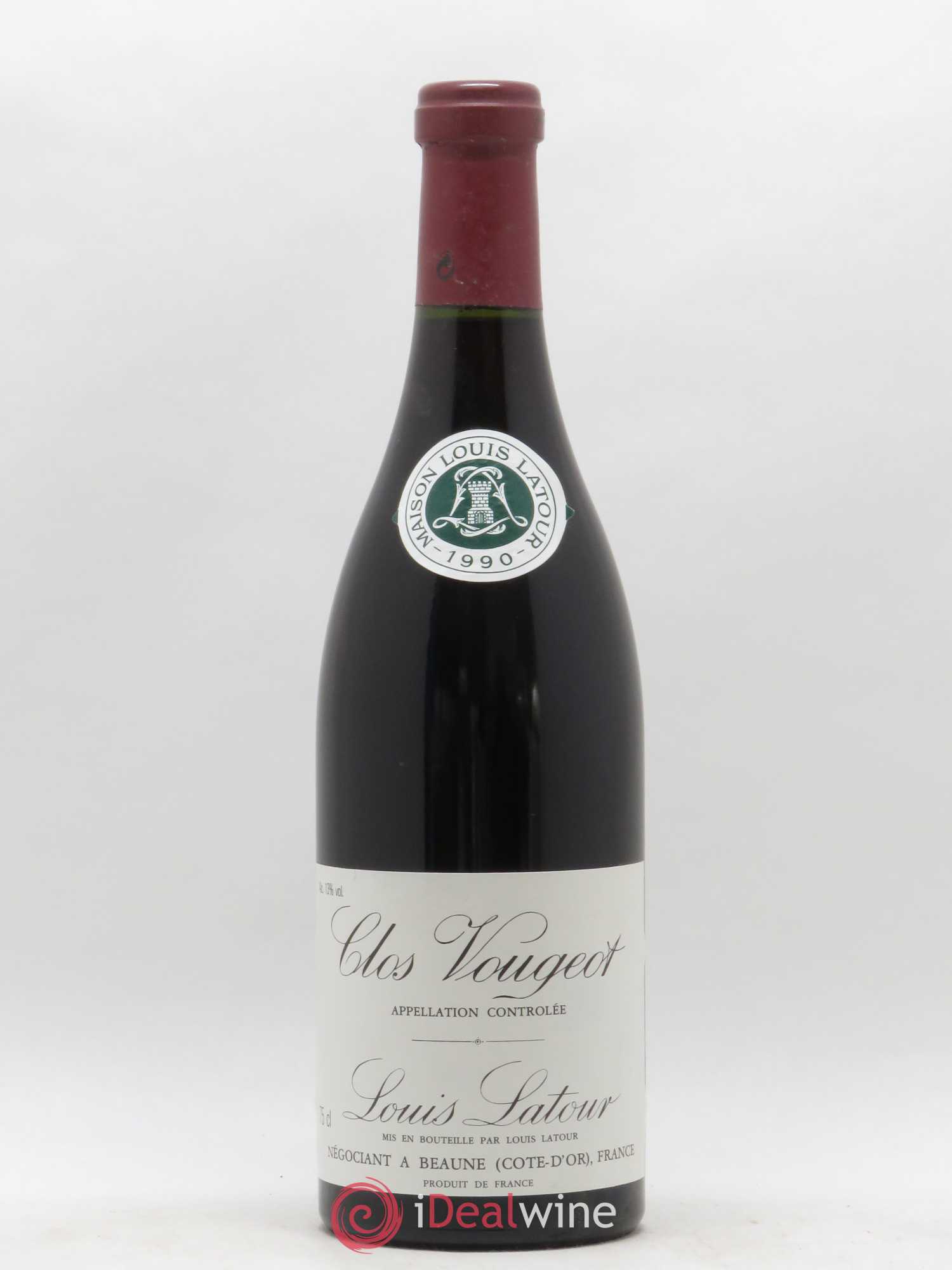 Clos de Vougeot Grand Cru Louis Latour 1990 - Lot de 1 bouteille - 0