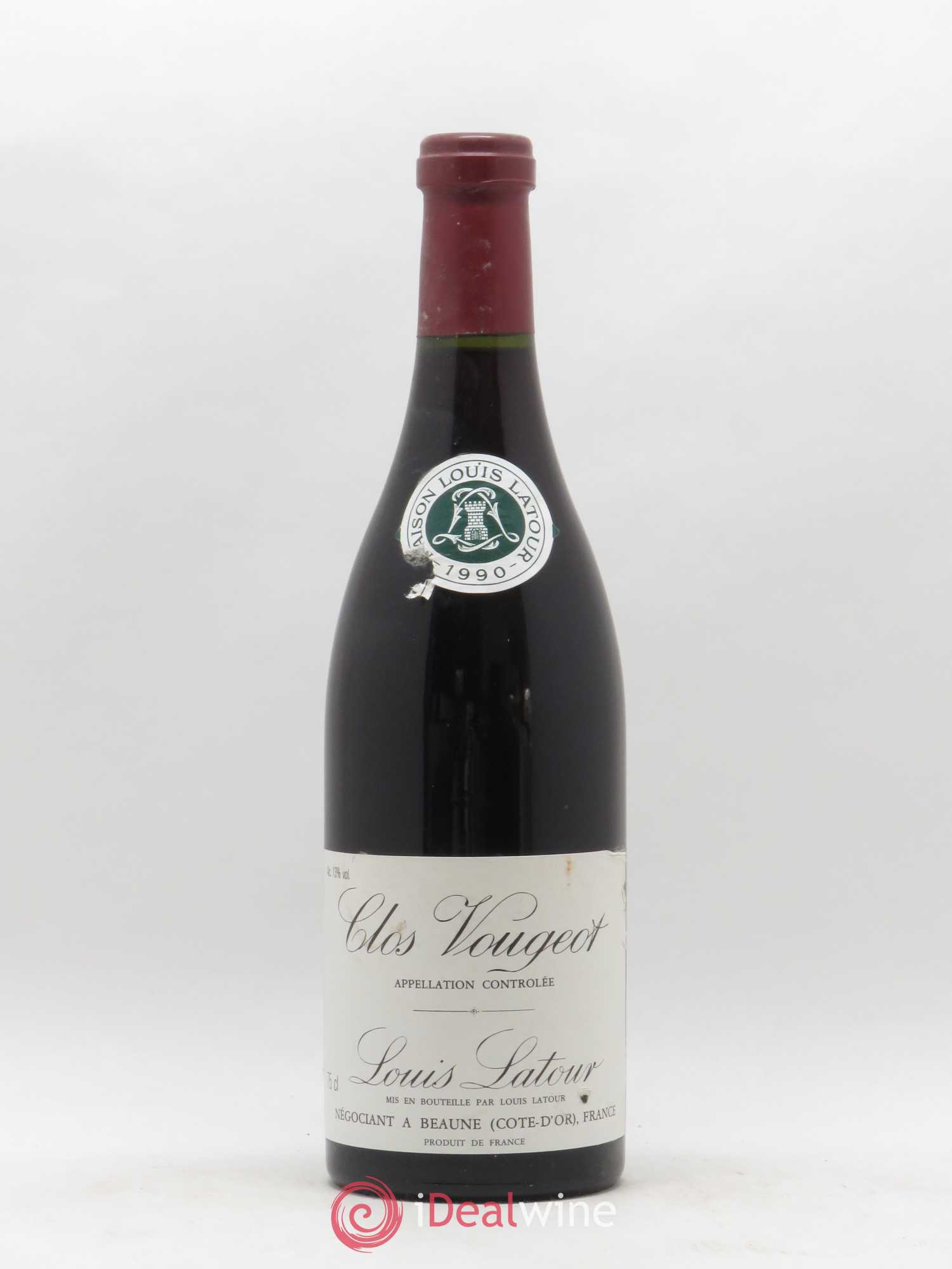 Clos de Vougeot Grand Cru Louis Latour 1990 - Lot de 1 bouteille - 0