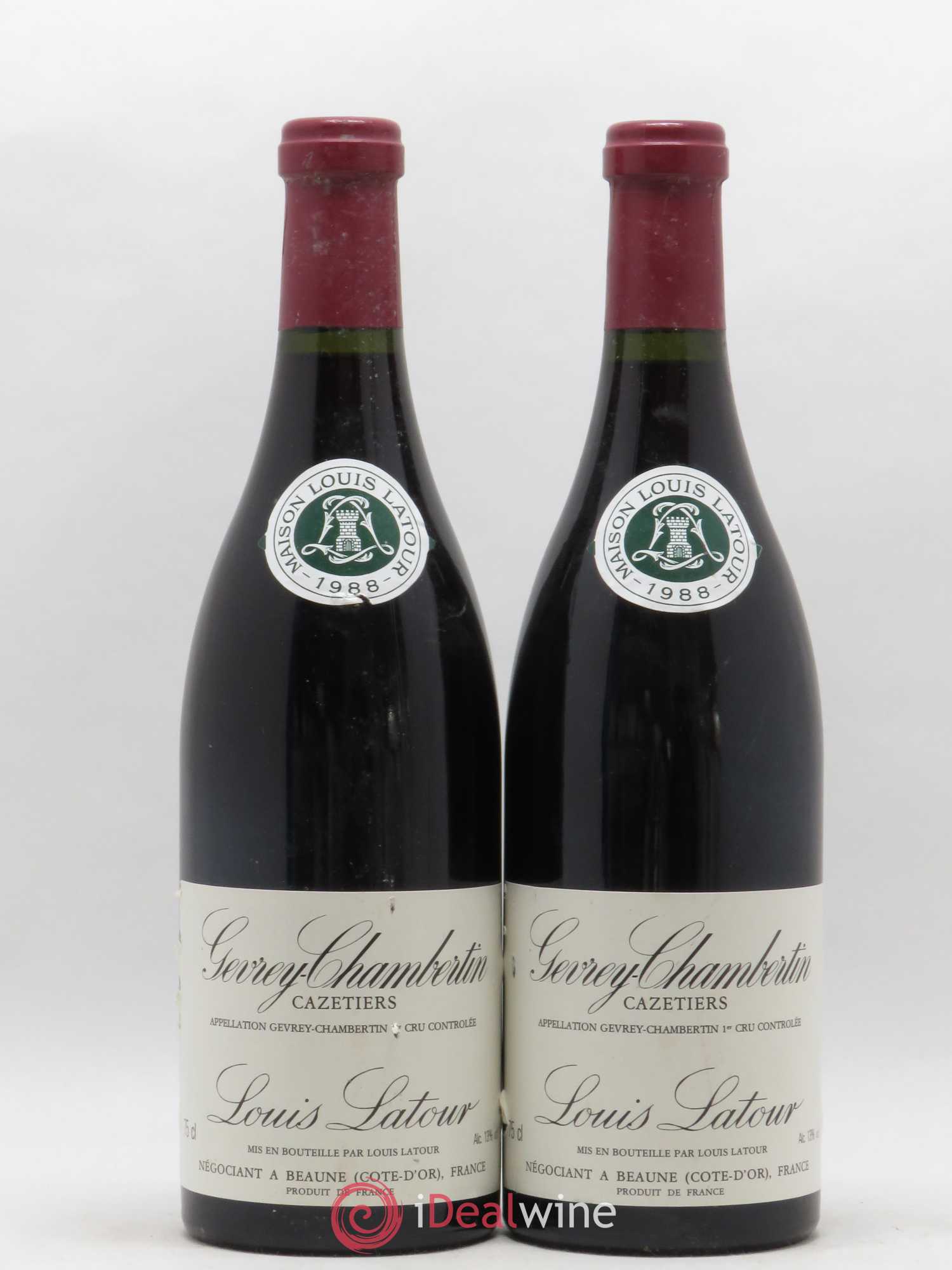 Gevrey-Chambertin 1er Cru Les Cazetiers Louis Latour 1988 - Lot de 2 bouteilles - 0