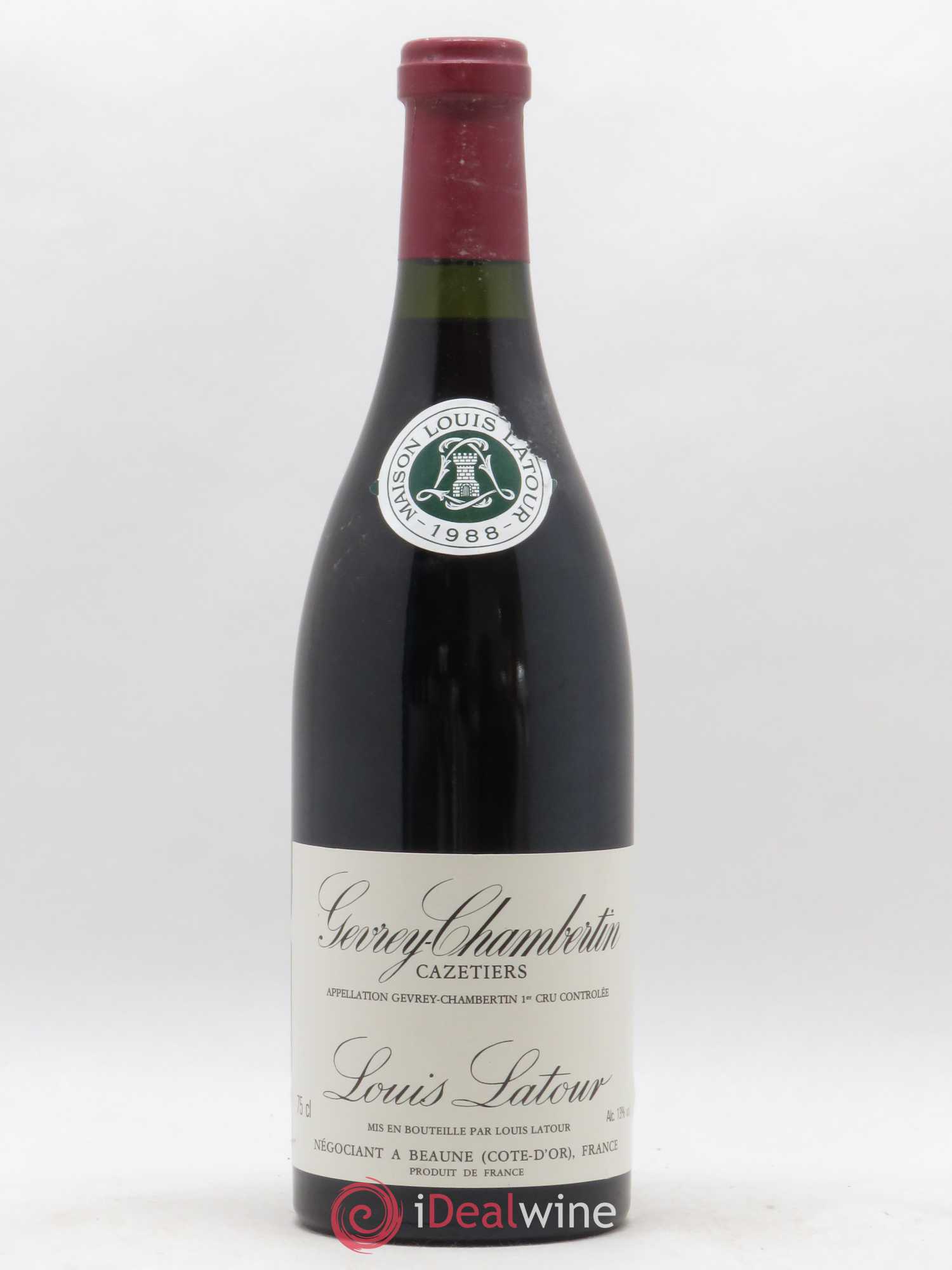 Gevrey-Chambertin 1er Cru Les Cazetiers Louis Latour 1988 - Lot de 1 bouteille - 0