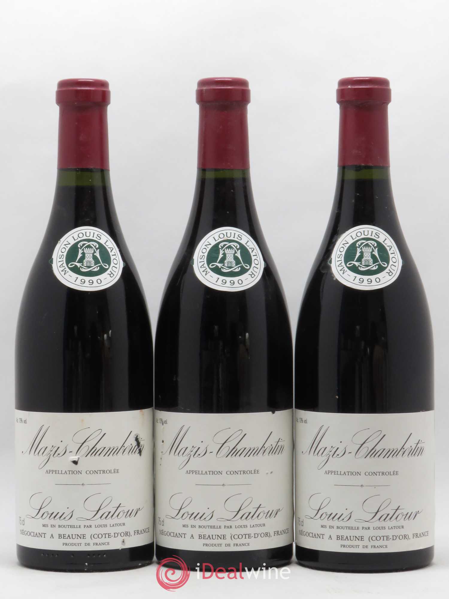 Mazis-Chambertin Grand Cru Latour 1990 - Lot de 3 bouteilles - 0