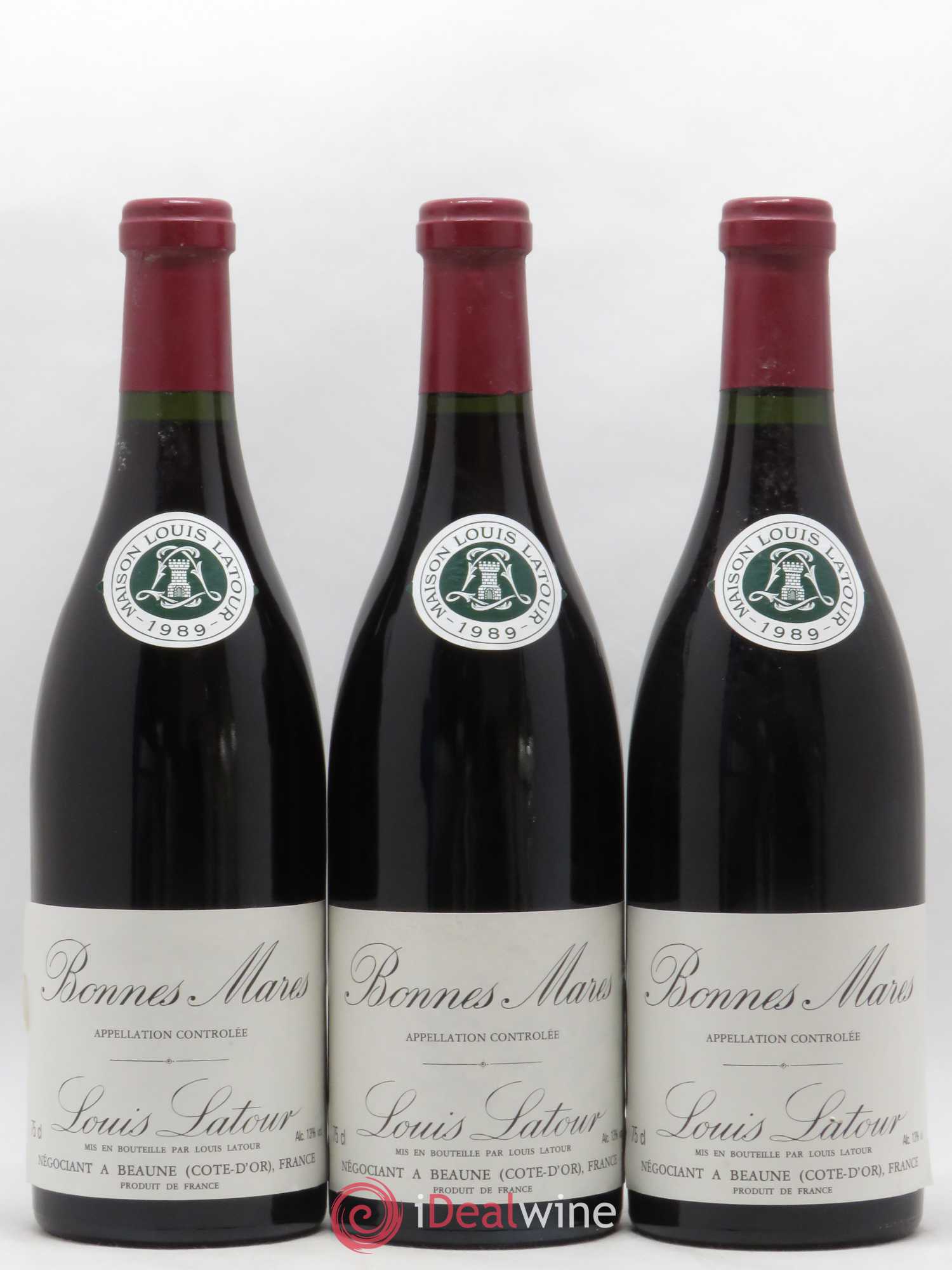 Bonnes-Mares Grand Cru Louis Latour 1989 - Lot de 3 bouteilles - 0