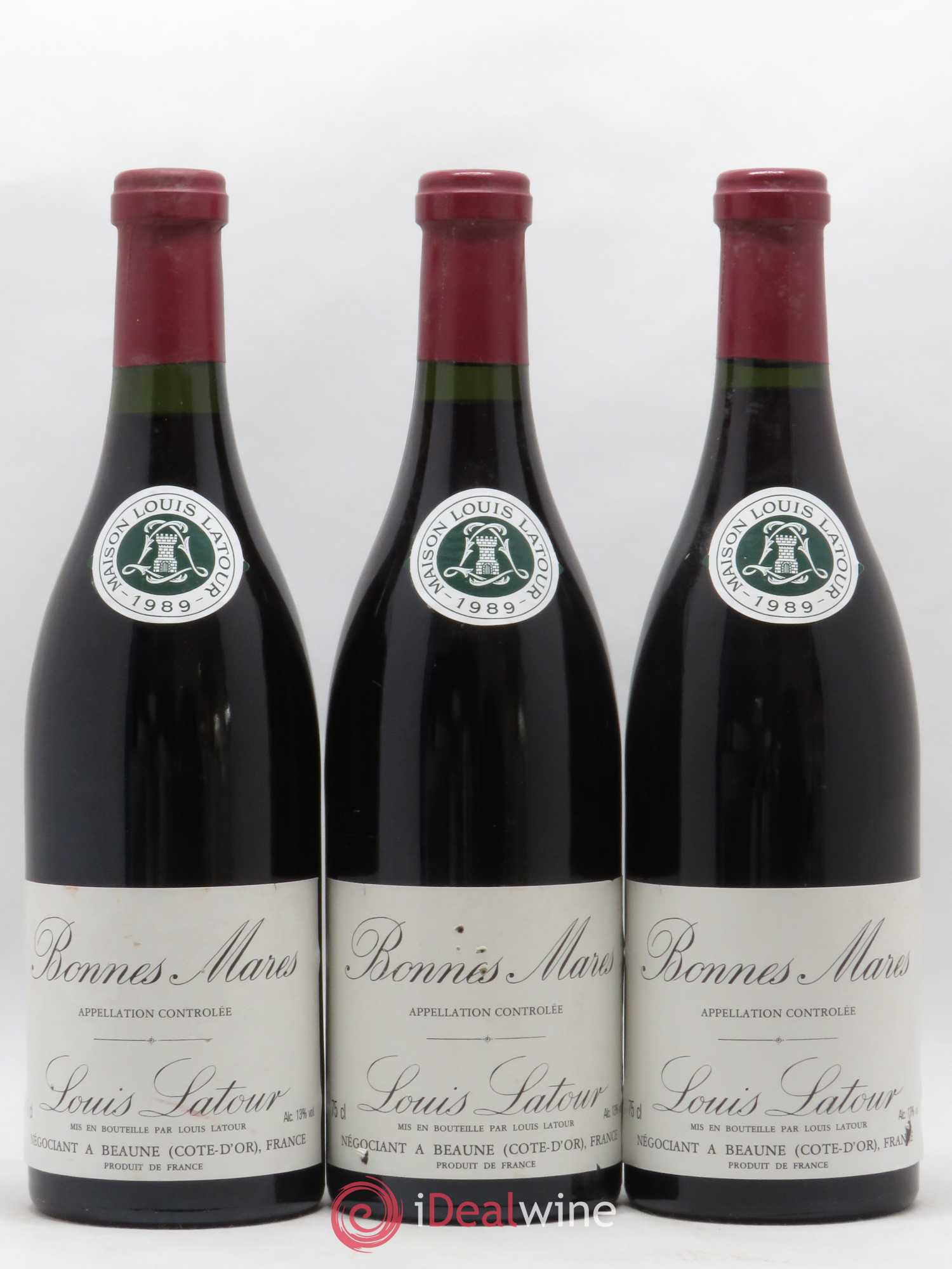 Bonnes-Mares Grand Cru Louis Latour 1989 - Lot de 3 bouteilles - 0