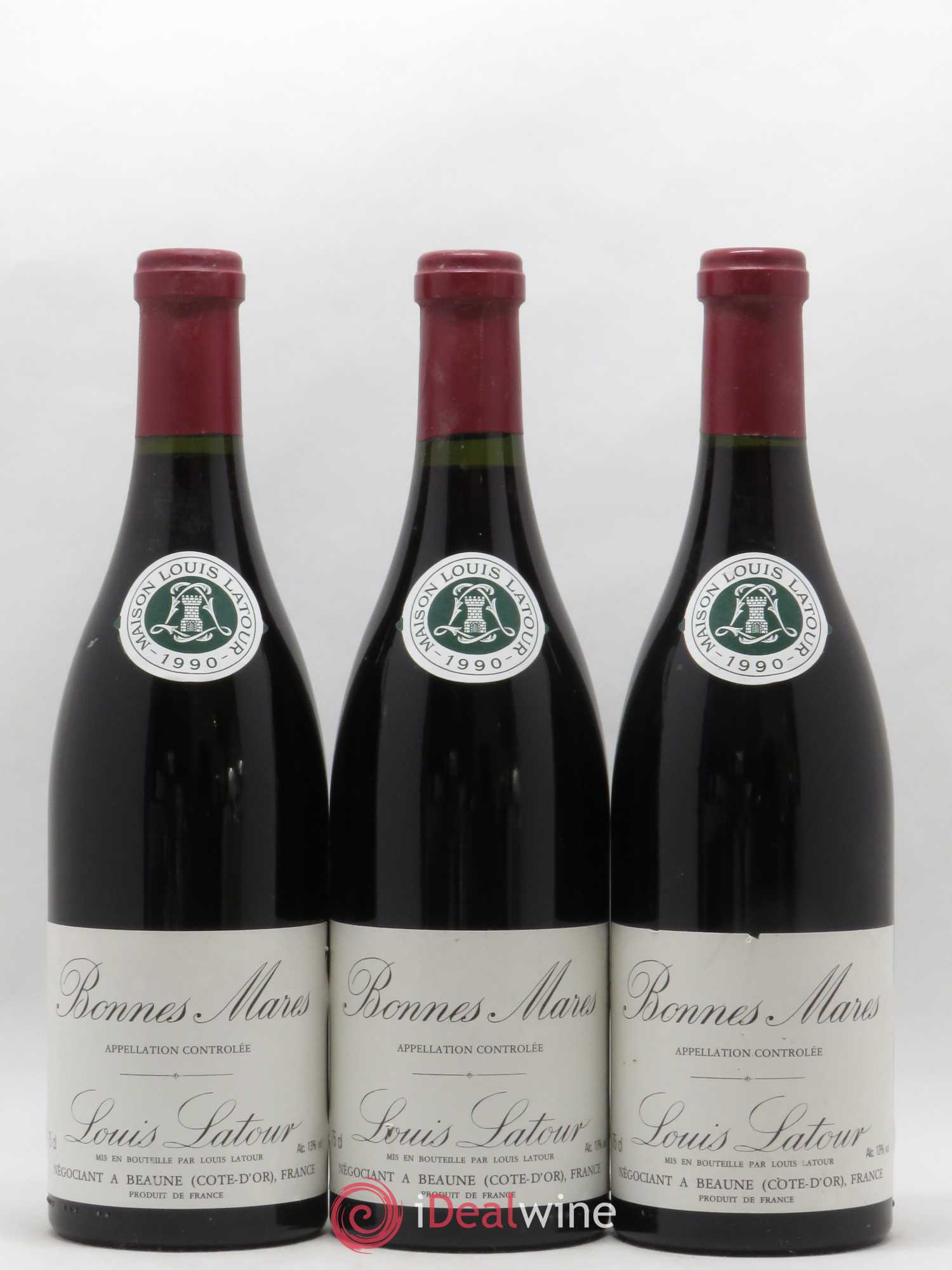 Bonnes-Mares Grand Cru Louis Latour 1990 - Lot de 3 bouteilles - 0