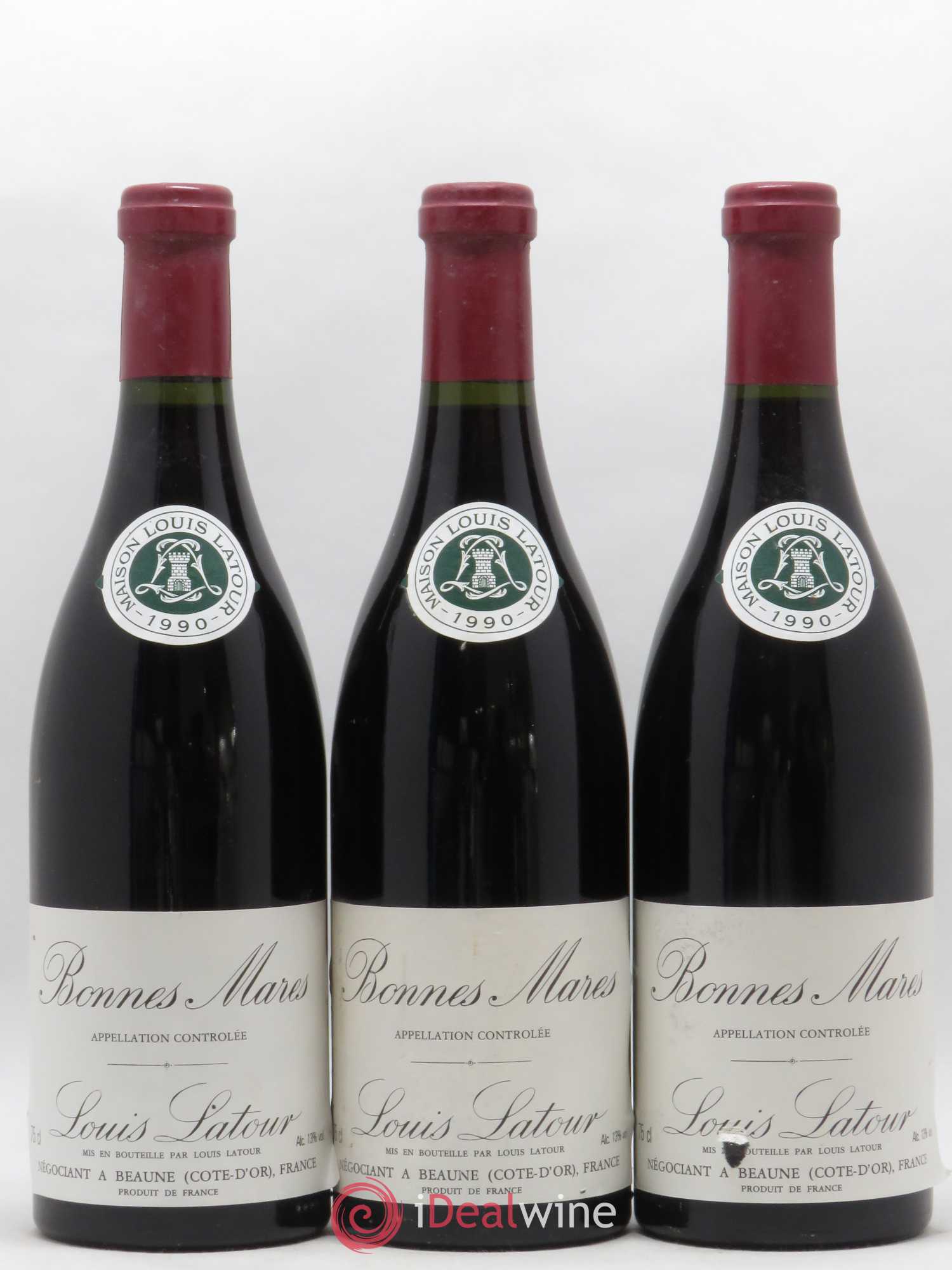 Bonnes-Mares Grand Cru Louis Latour 1990 - Lot de 3 bouteilles - 0