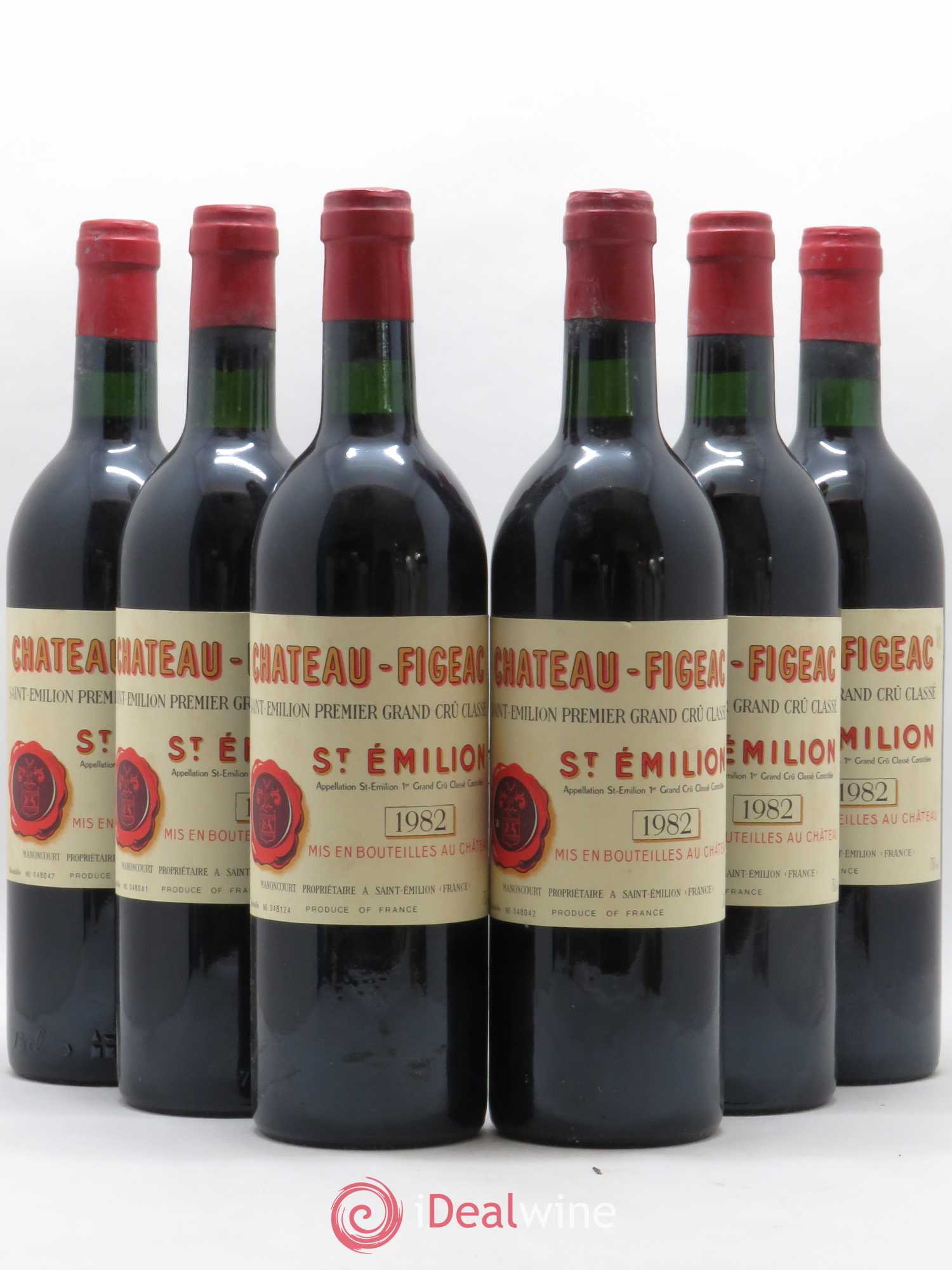 Château Figeac 1er Grand Cru Classé A 1982 - Lot de 6 bouteilles - 0