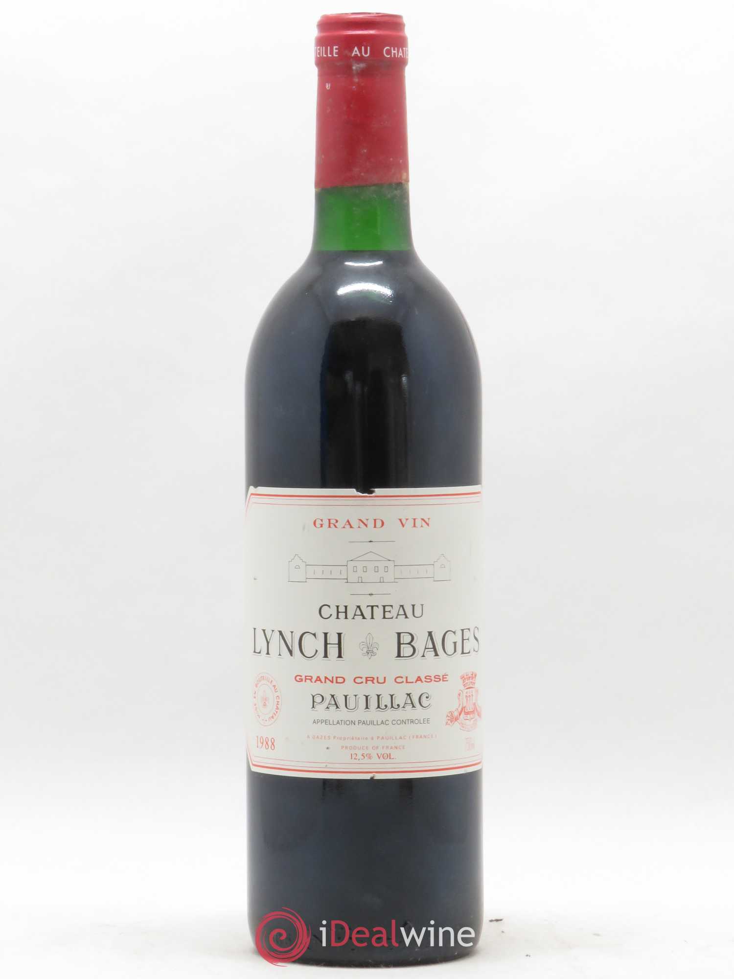Château Lynch Bages 5ème Grand Cru Classé 1988 - Lot de 1 bouteille - 0
