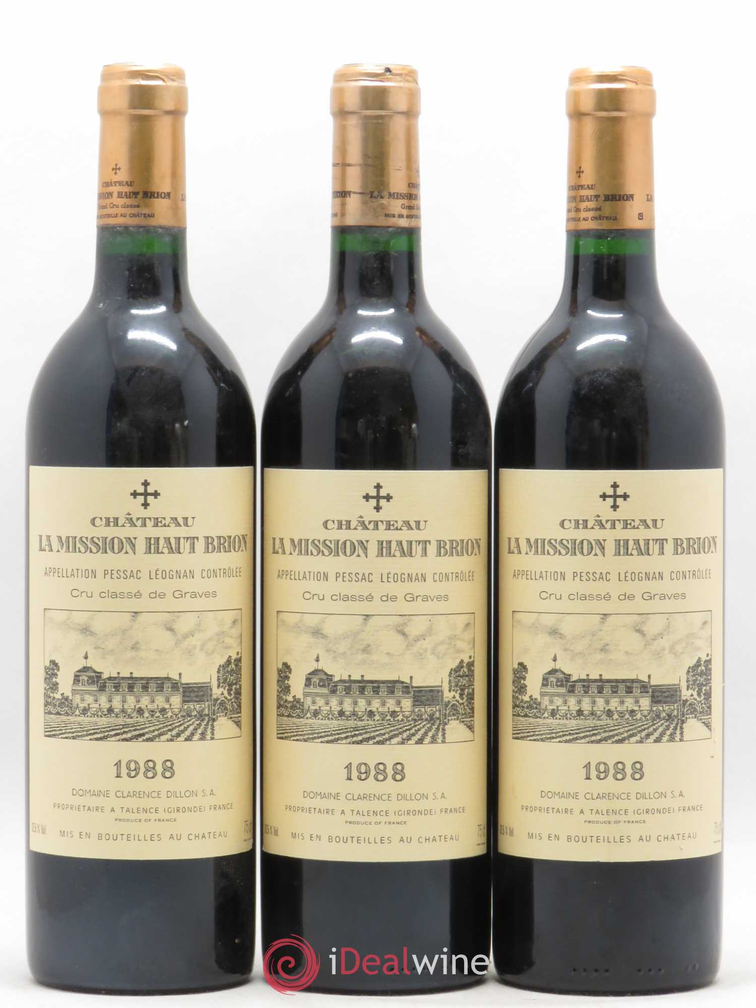 Château la Mission Haut-Brion Cru Classé de Graves 1988 - Lot de 12 bouteilles - 2