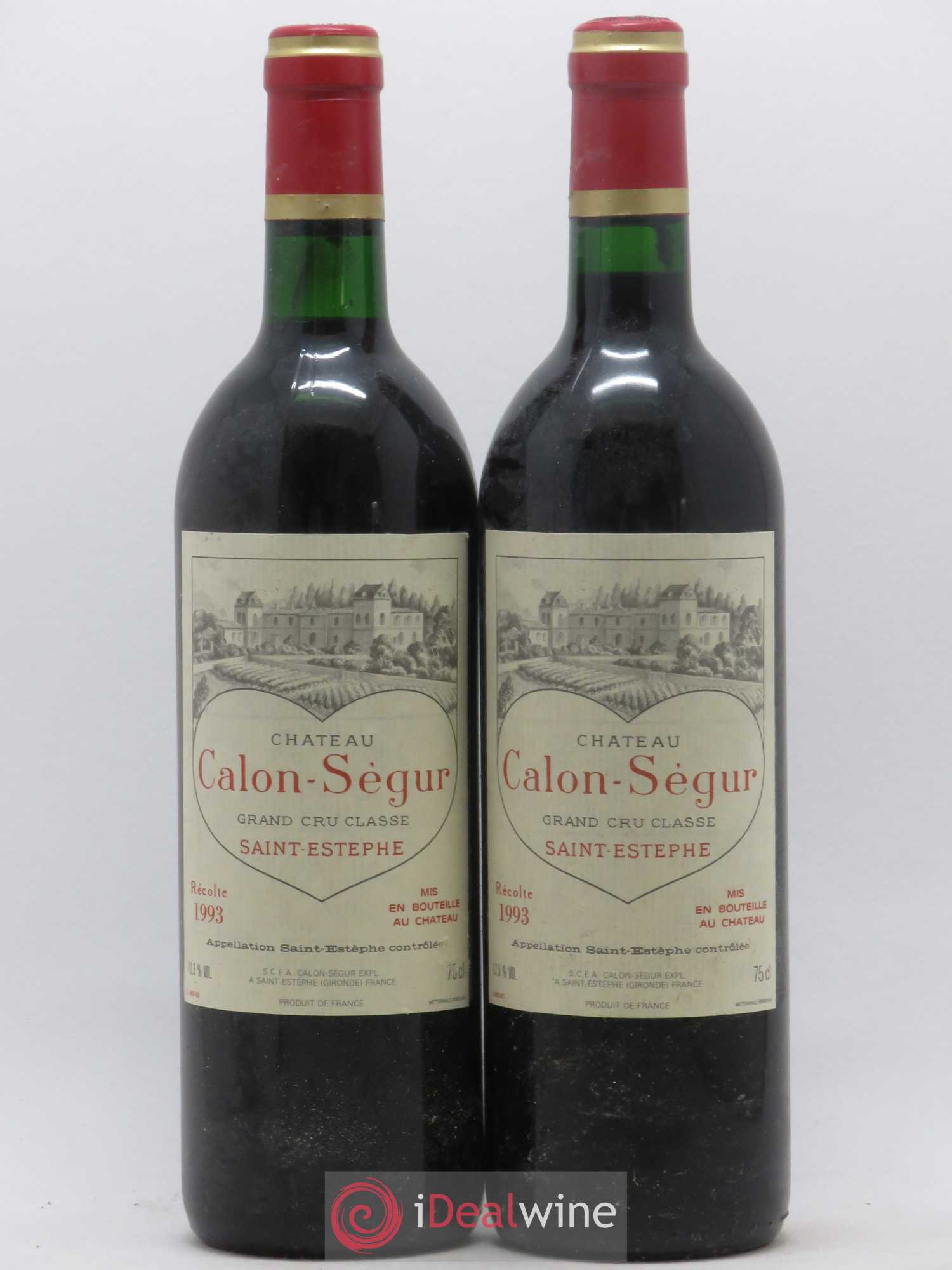 Château Calon Ségur 3ème Grand Cru Classé 1993 - Lot de 2 bouteilles - 0