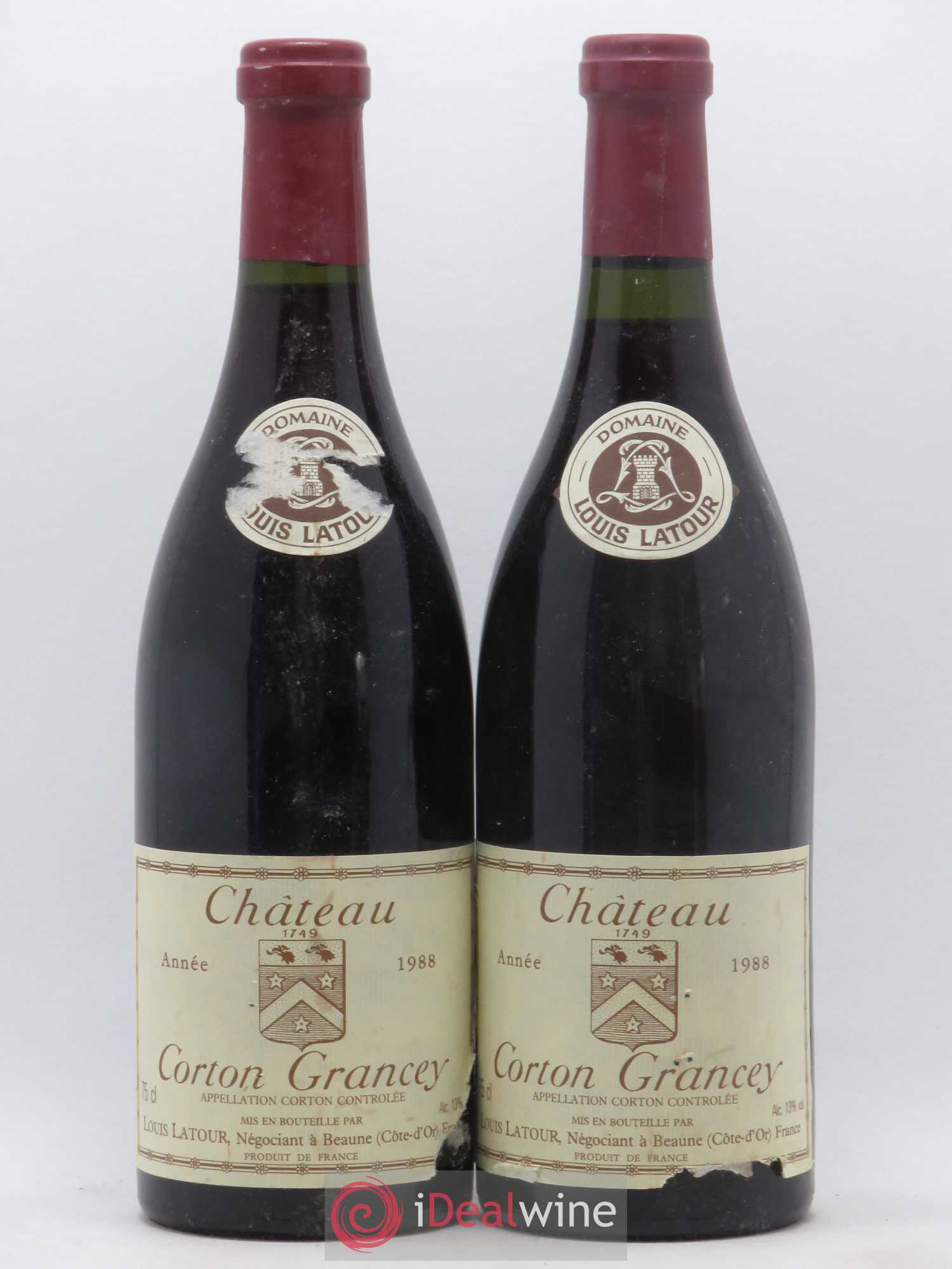 Corton Grand Cru Château Corton Grancey Louis Latour 1988 - Lot de 2 bouteilles - 0