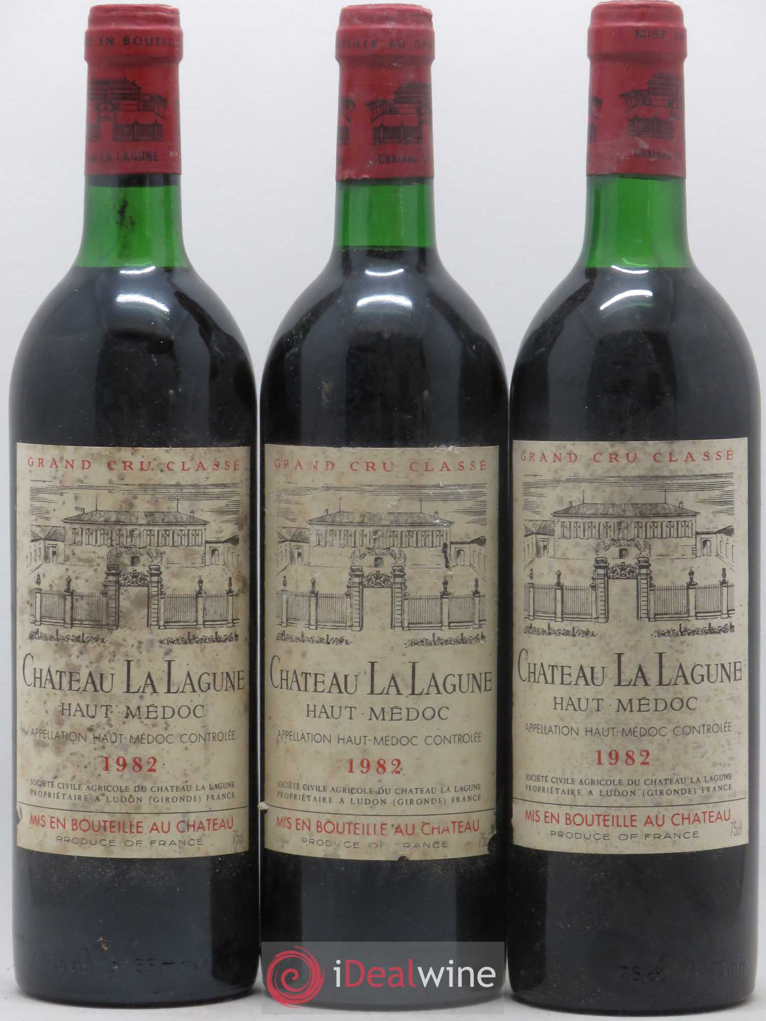 Château la Lagune 3ème Grand Cru Classé 1982 - Lot de 3 bouteilles - 0
