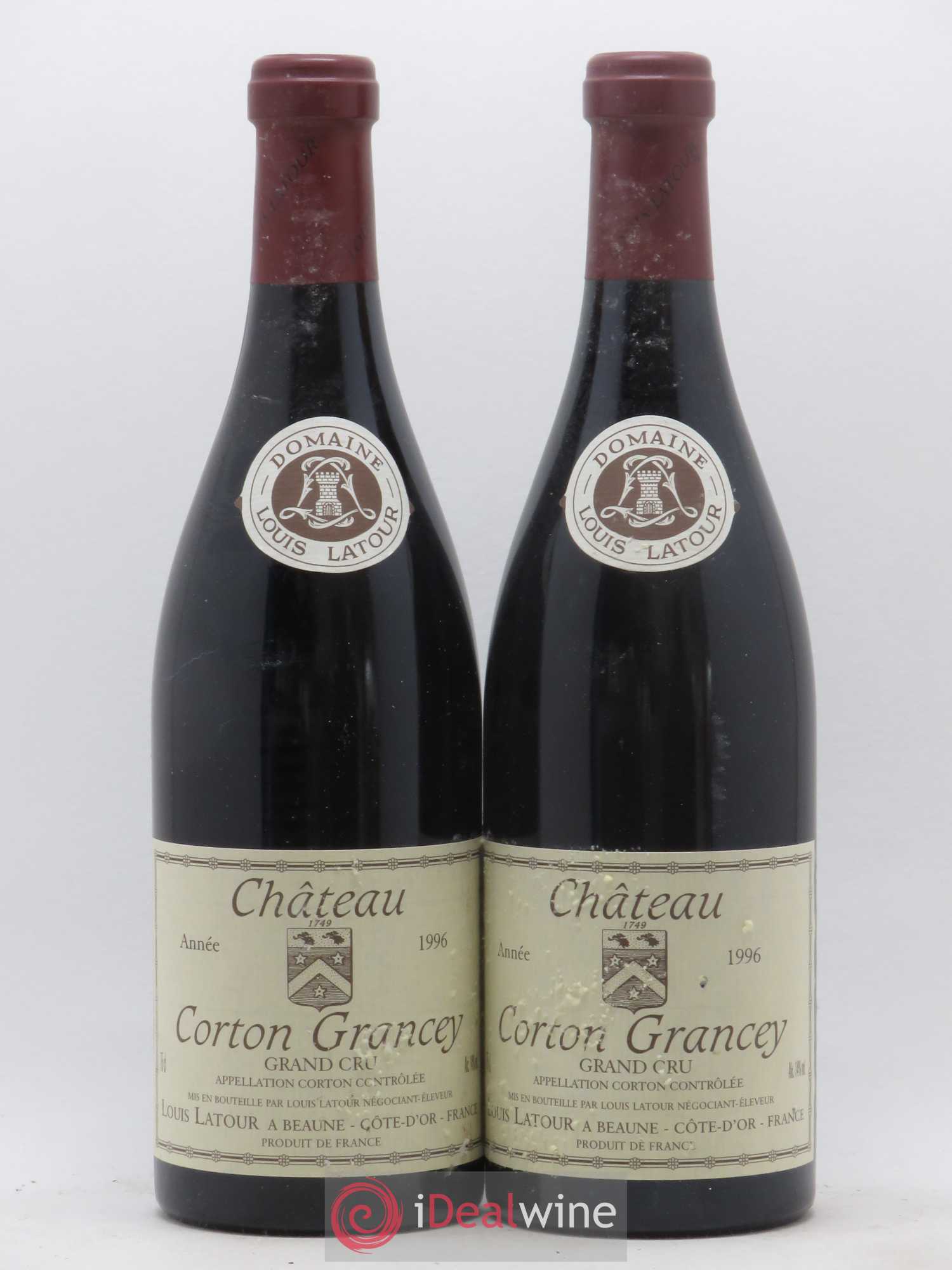 Corton Grand Cru Château Corton Grancey Louis Latour 1996 - Lot de 2 bouteilles - 0