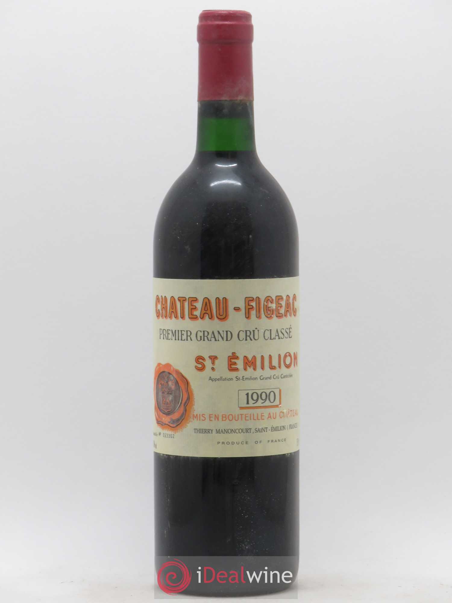 Château Figeac 1er Grand Cru Classé A 1990 - Lot de 1 bouteille - 0