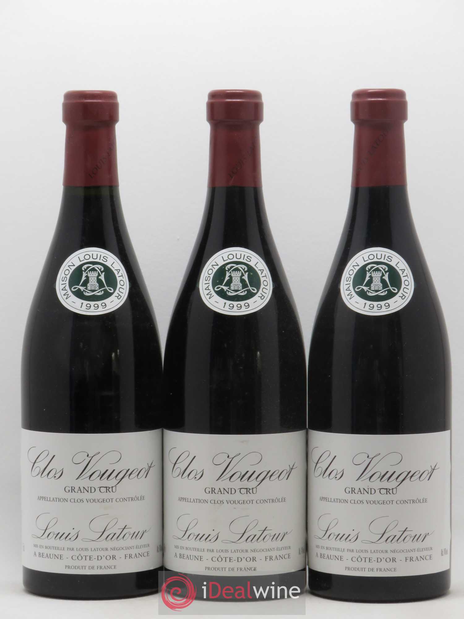 Clos de Vougeot Grand Cru Louis Latour 1999 - Lot de 12 bouteilles - 1
