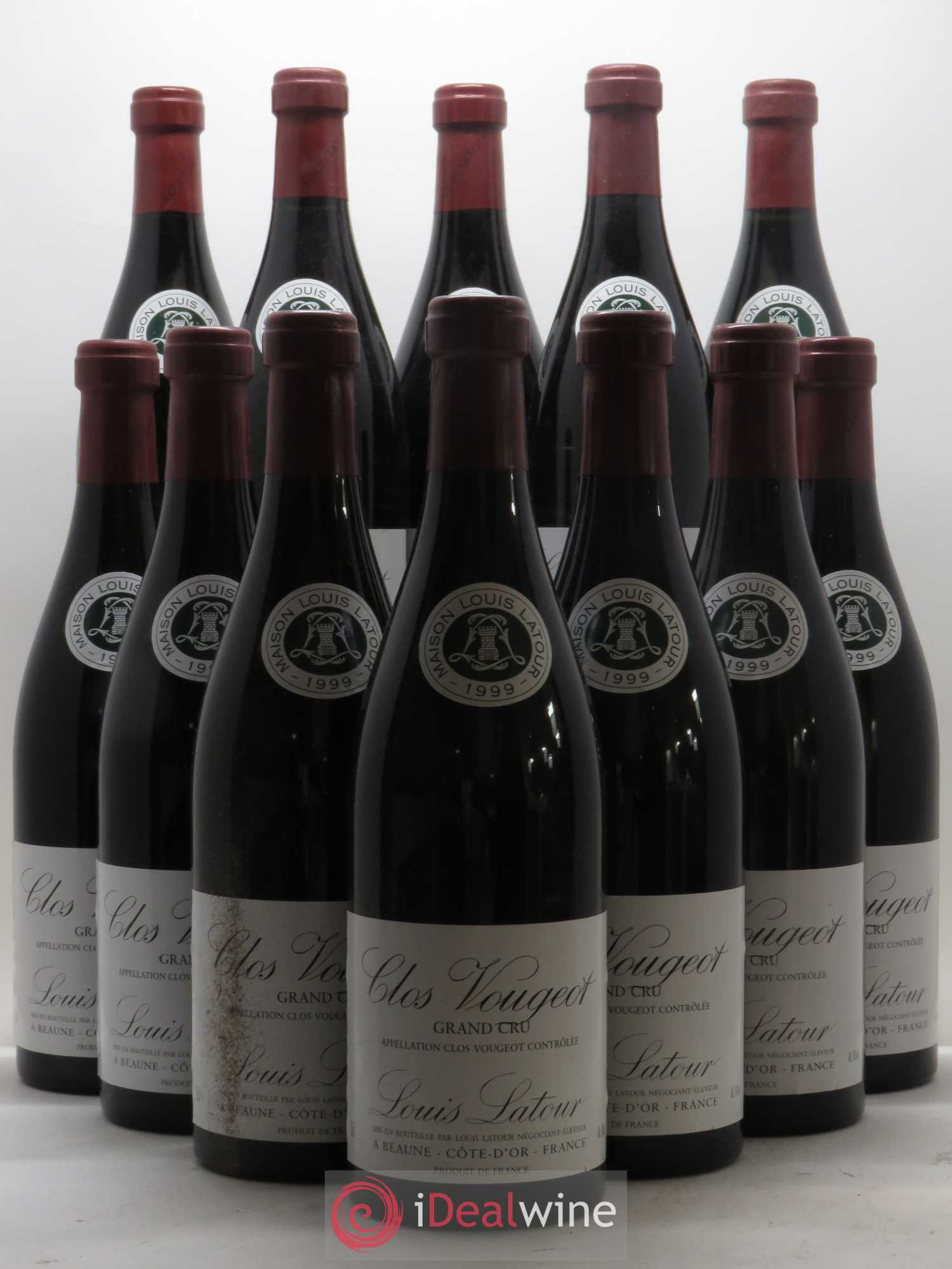 Clos de Vougeot Grand Cru Louis Latour 1999 - Lot de 12 bouteilles - 0
