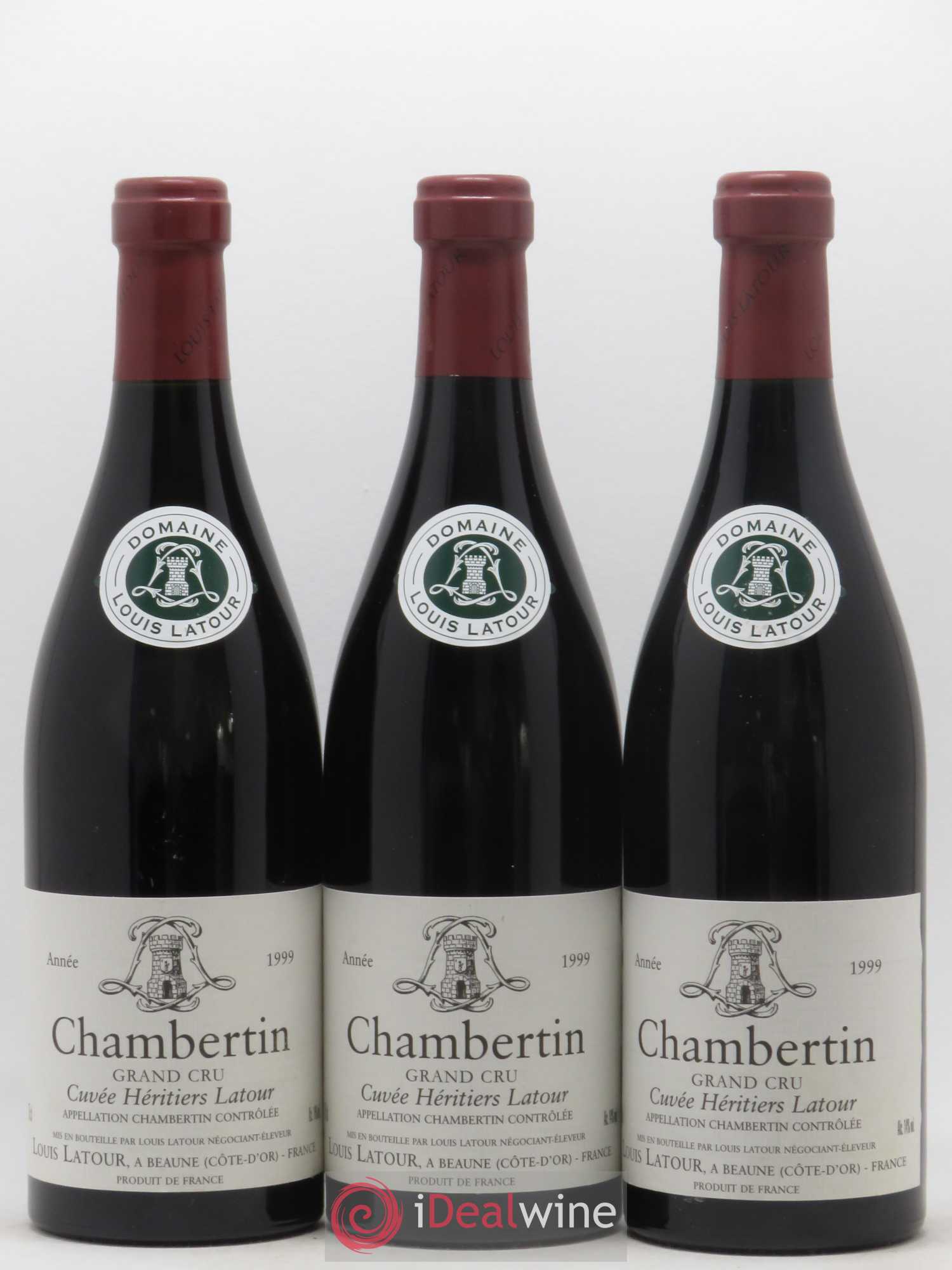 Chambertin Grand Cru Cuvée Héritiers Latour Louis Latour 1999 - Lot de 3 bouteilles - 0