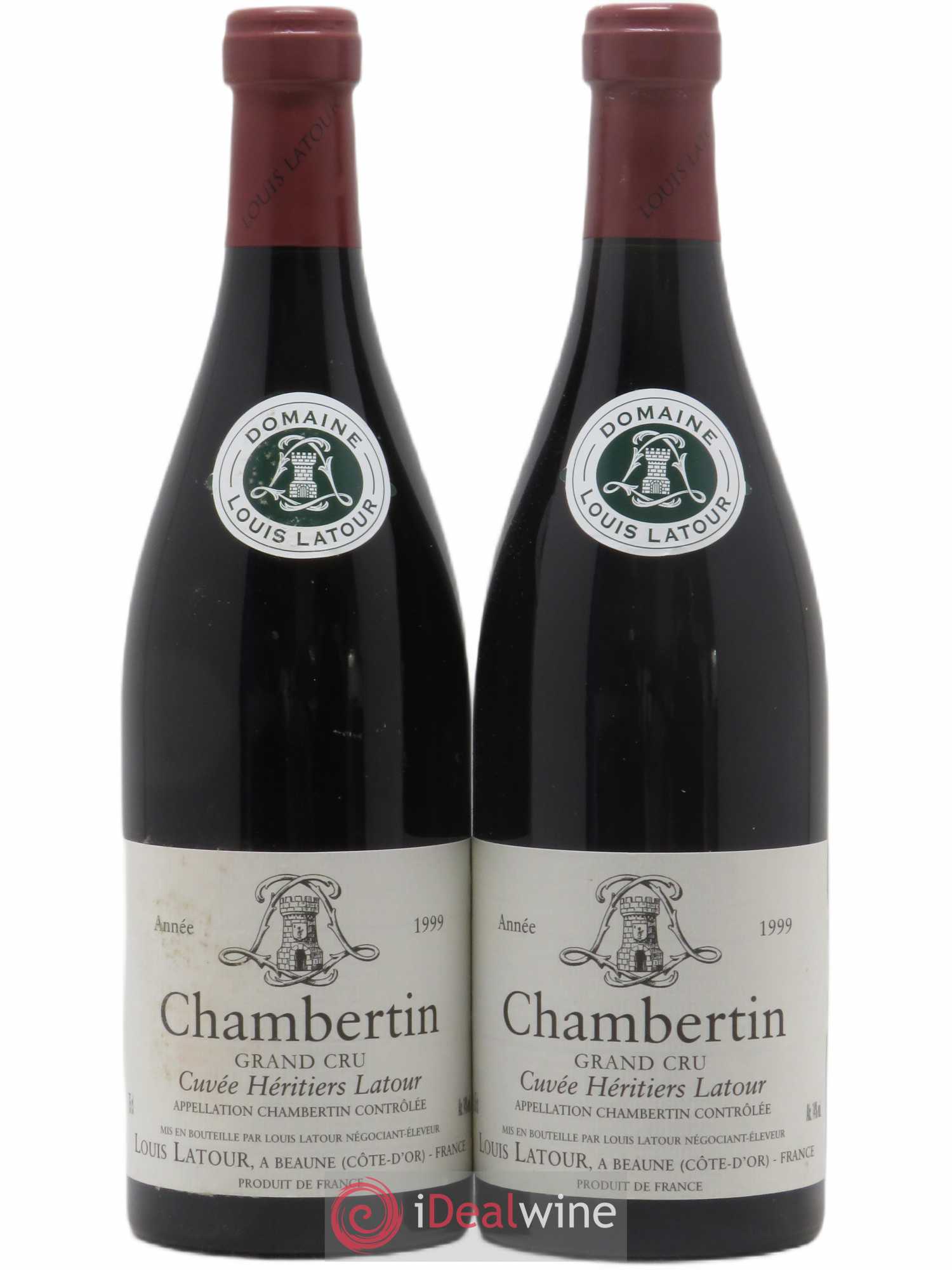 Chambertin Grand Cru Cuvée Héritiers Latour Louis Latour 1999 - Lot de 2 bouteilles - 0