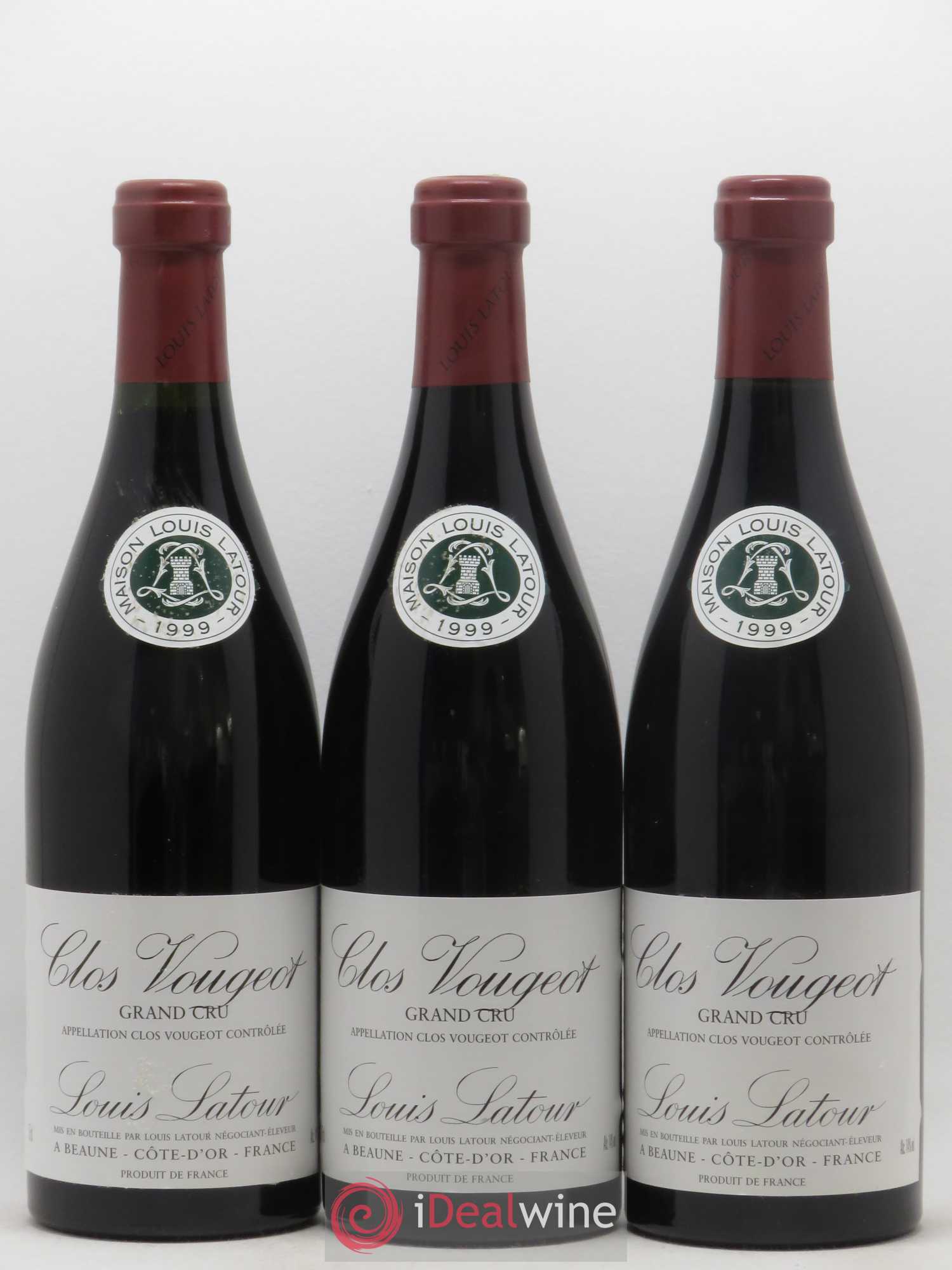 Clos de Vougeot Grand Cru Louis Latour 1999 - Lot de 3 bouteilles - 0