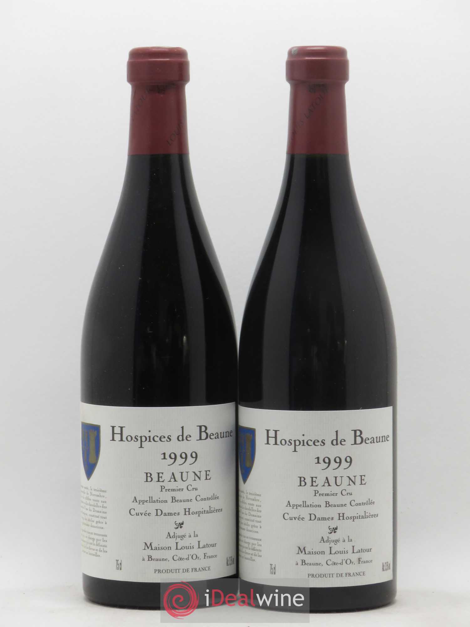 Beaune 1er Cru Hospices de Beaune Cuvée des Dames Hospitalieres Latour 1999 - Posten von 2 Flaschen - 0