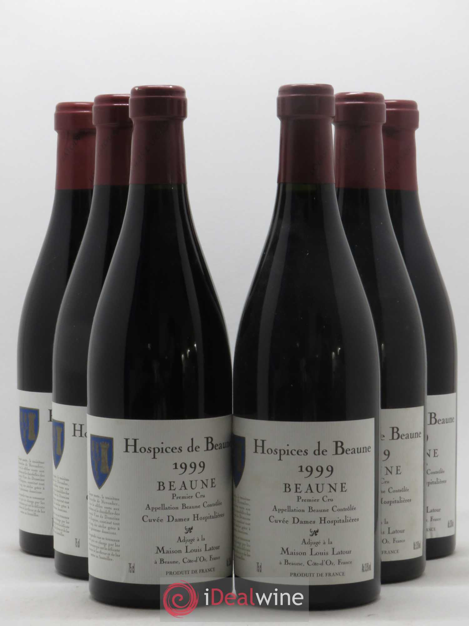 Beaune 1er Cru Hospices de Beaune Cuvée des Dames Hospitalieres Latour 1999 - Posten von 6 Flaschen - 0