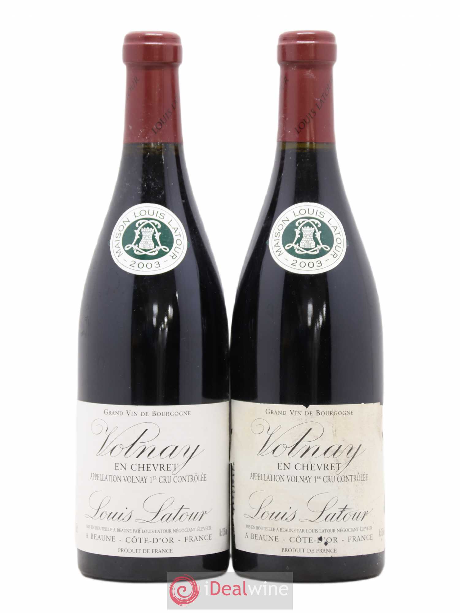 Volnay 1er Cru En Chevret Louis Latour 2003 - Lot de 2 bouteilles - 0